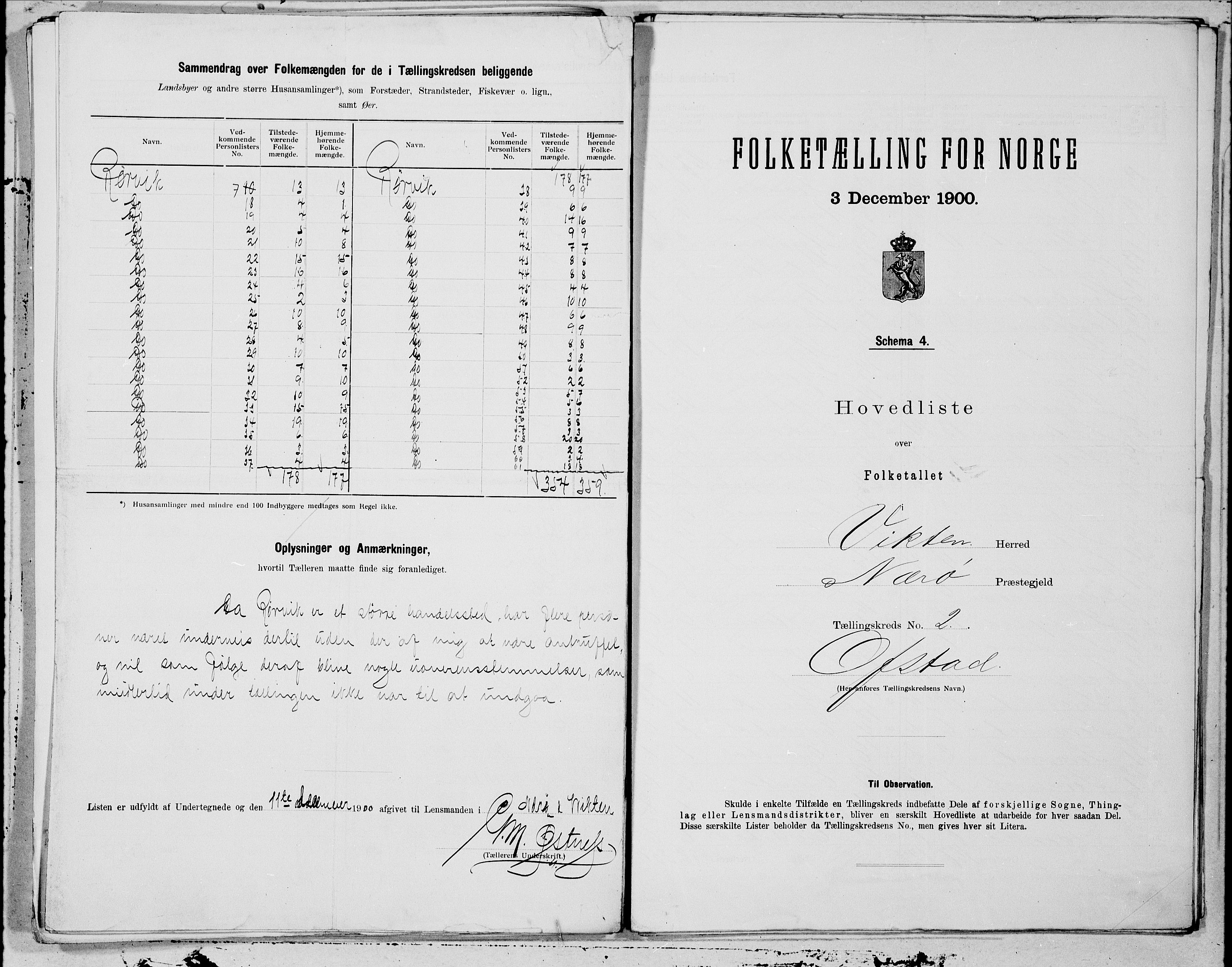 SAT, 1900 census for Vikna, 1900, p. 4