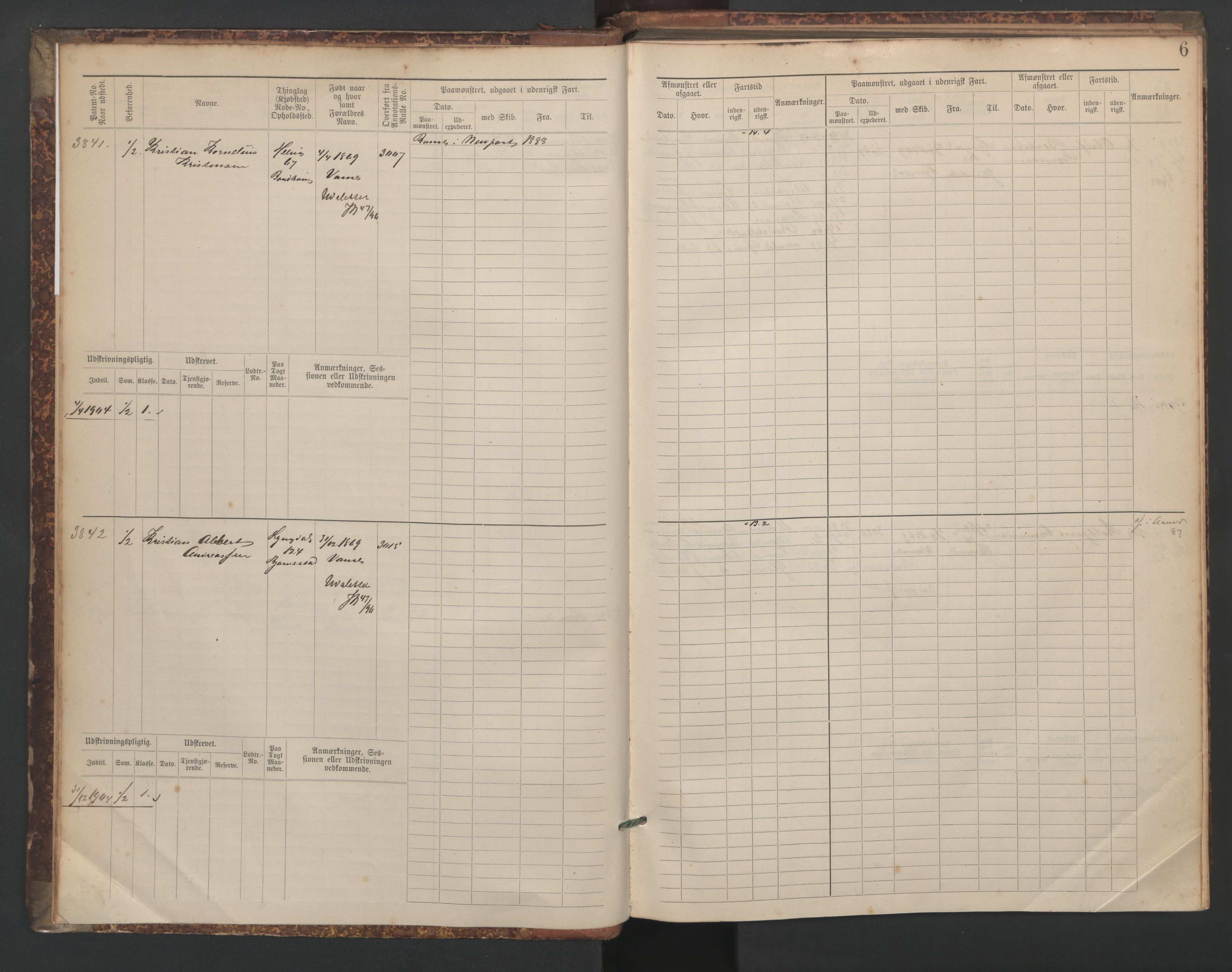 Farsund mønstringskrets, AV/SAK-2031-0017/F/Fb/L0020: Hovedrulle nr 3833-4506, Z-12, 1890-1930, p. 7