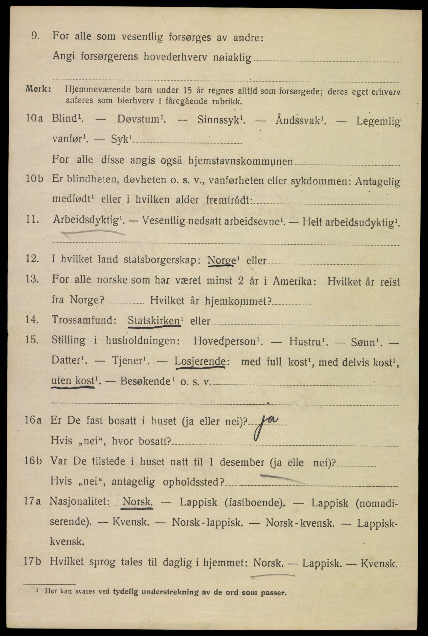 SAT, 1920 census for Bodø, 1920, p. 5678