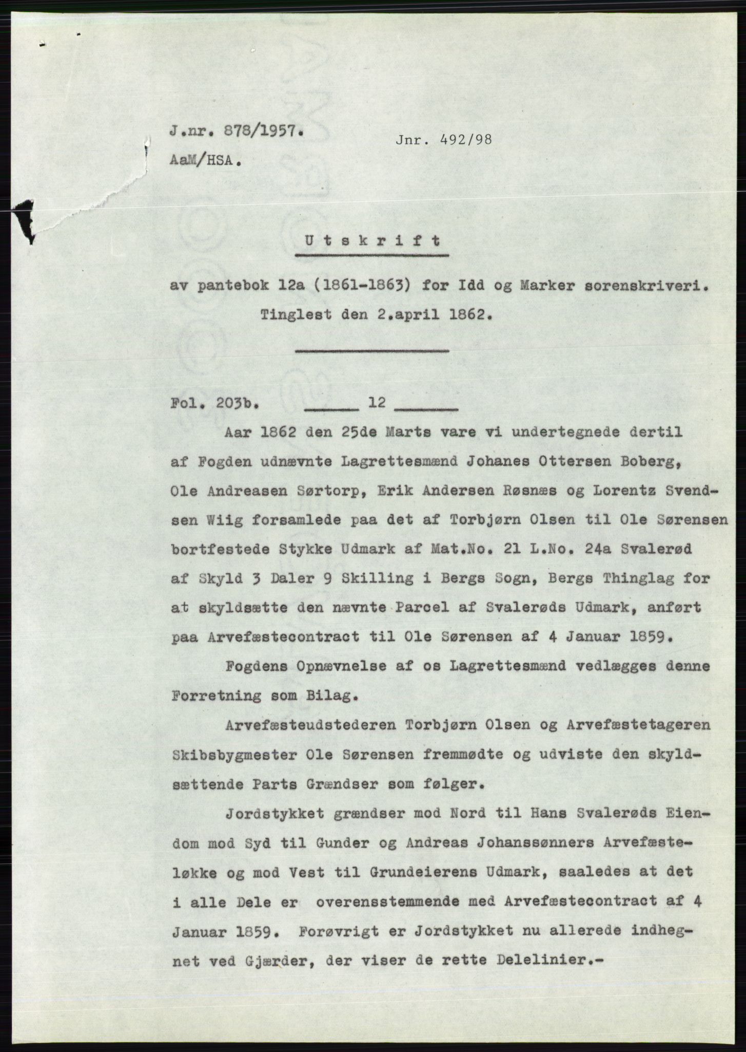 Statsarkivet i Oslo, AV/SAO-A-10621/Z/Zd/L0007: Avskrifter, j.nr 804-1436/1957, 1957, p. 41