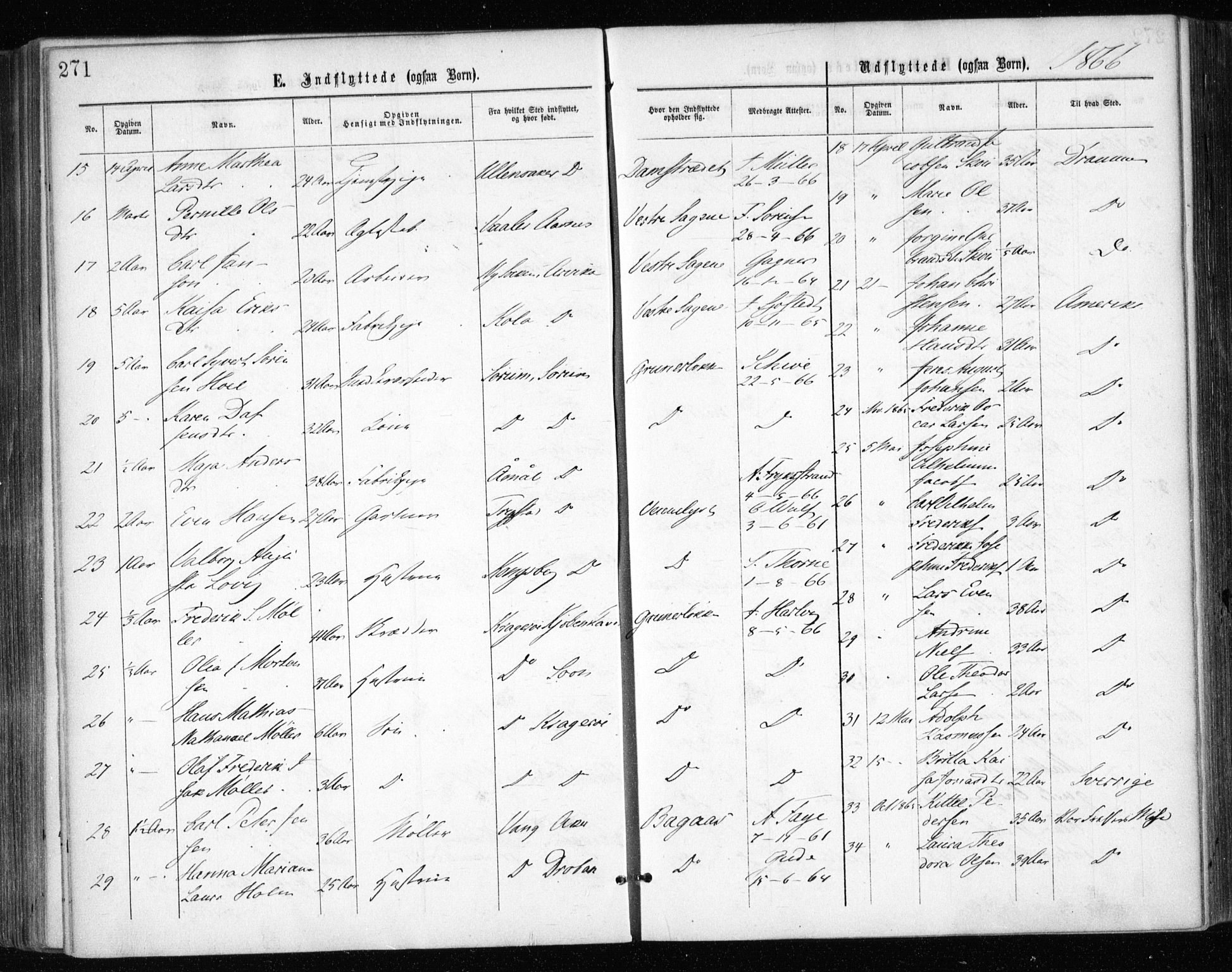 Gamle Aker prestekontor Kirkebøker, AV/SAO-A-10617a/F/L0003: Parish register (official) no. 3, 1865-1873, p. 271