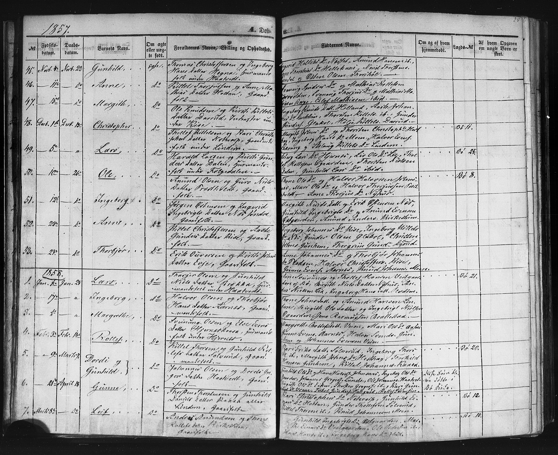 Sauherad kirkebøker, AV/SAKO-A-298/F/Fb/L0001: Parish register (official) no. II 1, 1851-1877, p. 24