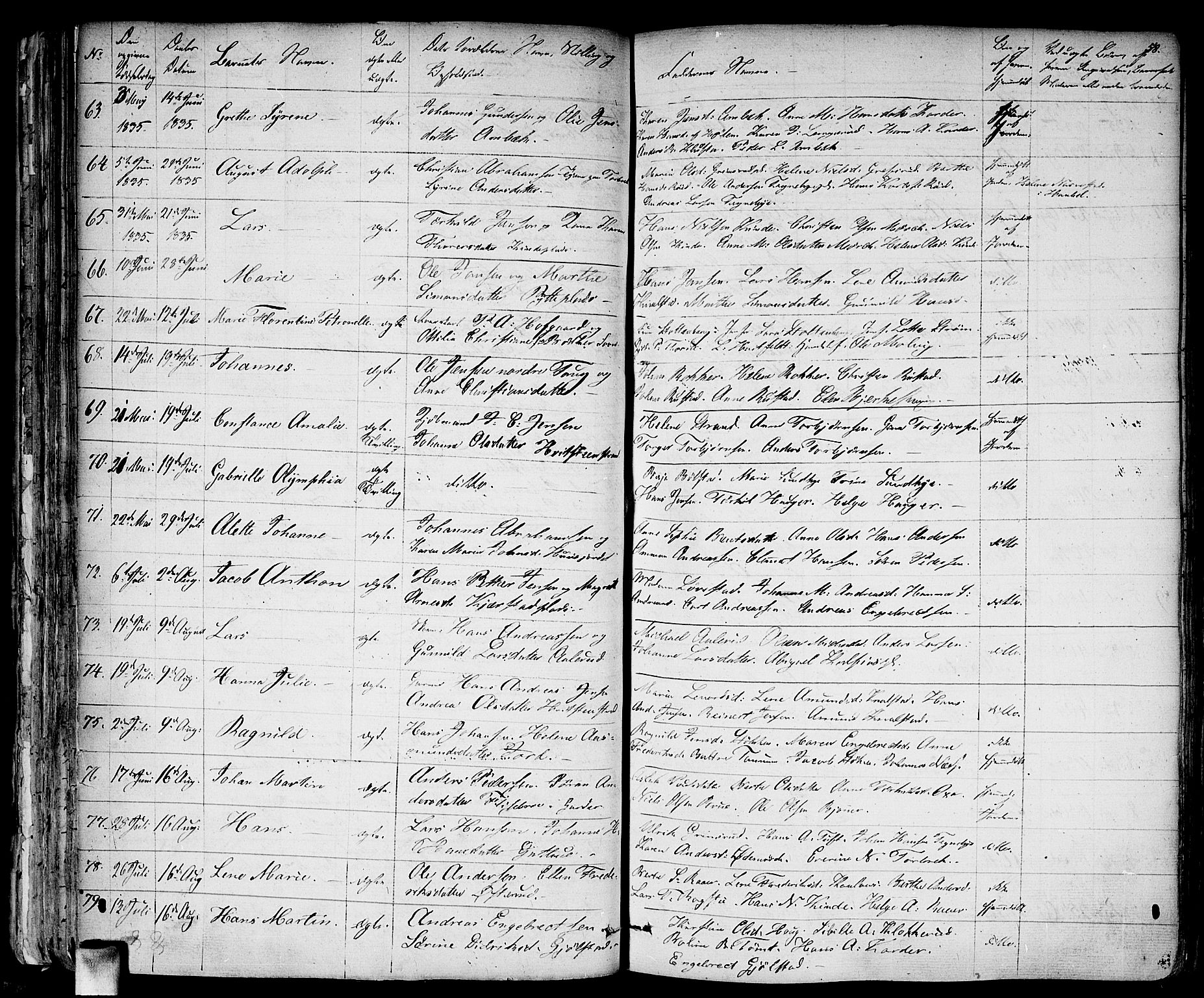 Vestby prestekontor Kirkebøker, AV/SAO-A-10893/F/Fa/L0006: Parish register (official) no. I 6, 1827-1849, p. 58