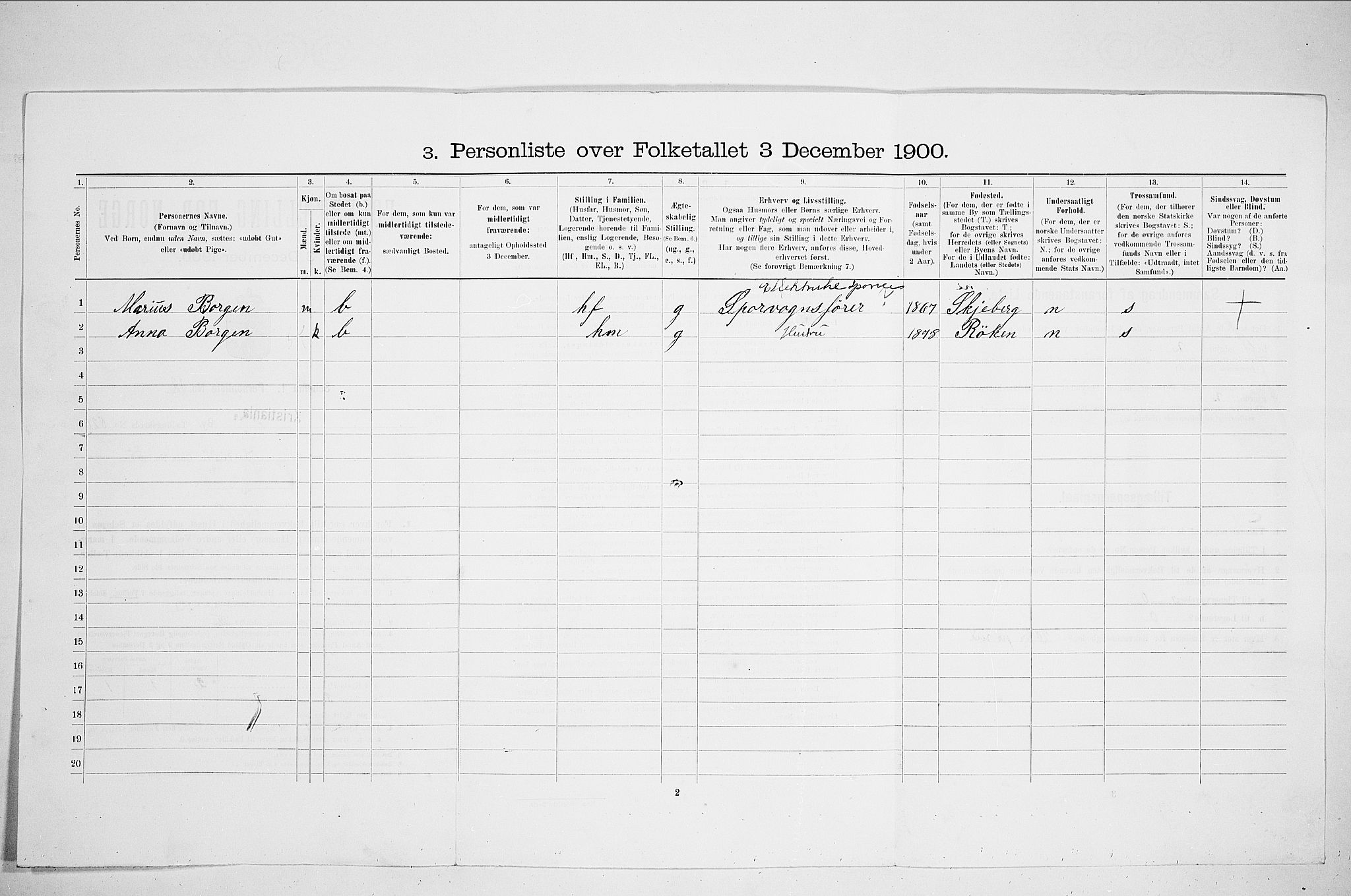 SAO, 1900 census for Kristiania, 1900, p. 41178