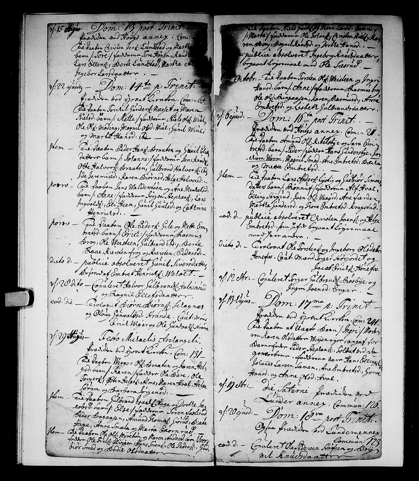 Norderhov kirkebøker, SAKO/A-237/F/Fa/L0002b: Parish register (official) no. 2B, 1726-1739, p. 292-293