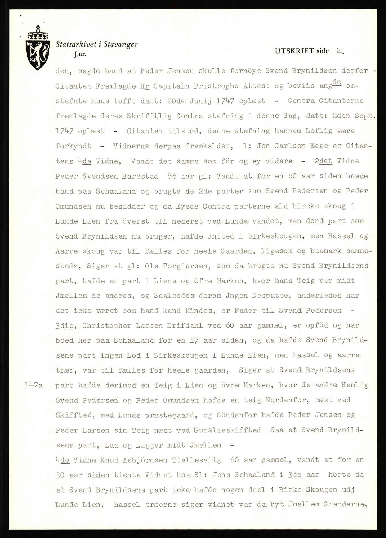 Statsarkivet i Stavanger, AV/SAST-A-101971/03/Y/Yj/L0076: Avskrifter sortert etter gårdsnavn: Skjold kirke - Skåre, 1750-1930, p. 583