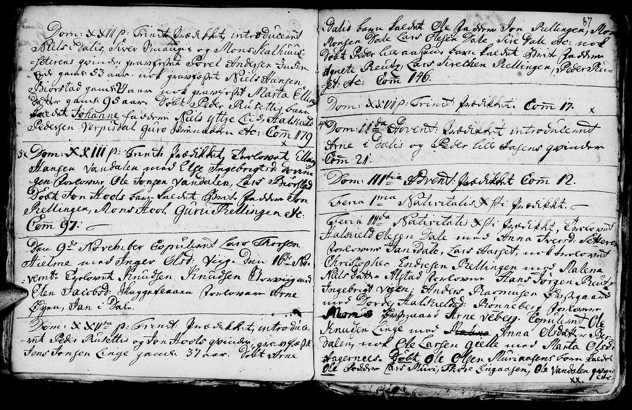 Ministerialprotokoller, klokkerbøker og fødselsregistre - Møre og Romsdal, SAT/A-1454/519/L0240: Parish register (official) no. 519A01 /1, 1736-1760, p. 87