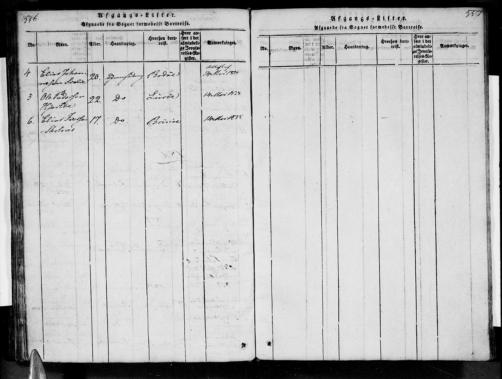 Ministerialprotokoller, klokkerbøker og fødselsregistre - Nordland, AV/SAT-A-1459/810/L0142: Parish register (official) no. 810A06 /1, 1819-1841, p. 556-557