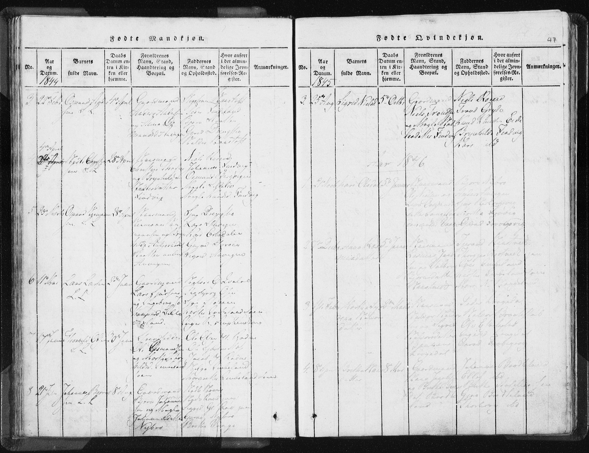 Vikedal sokneprestkontor, AV/SAST-A-101840/01/IV: Parish register (official) no. A 5, 1817-1850, p. 47