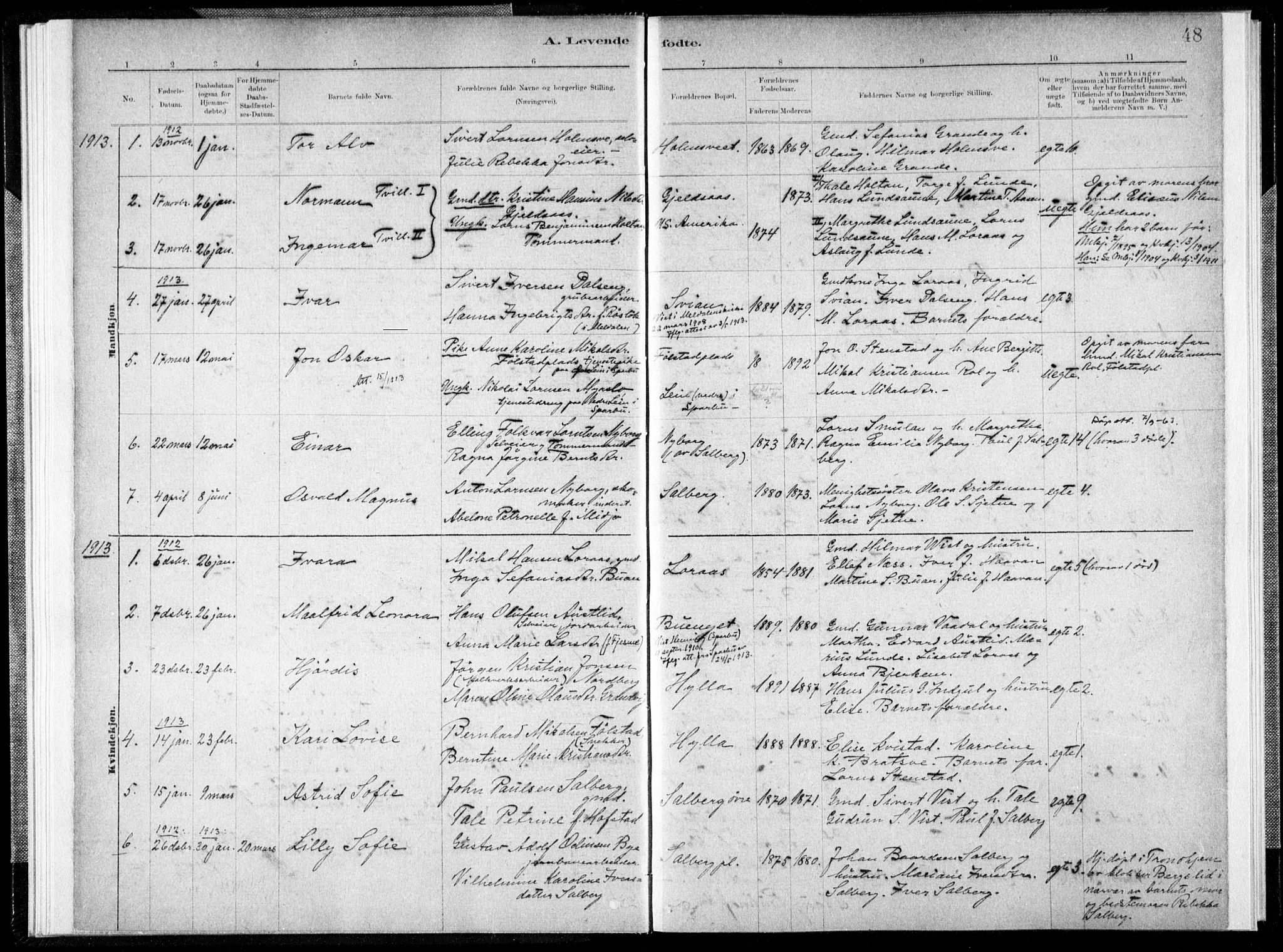 Ministerialprotokoller, klokkerbøker og fødselsregistre - Nord-Trøndelag, SAT/A-1458/731/L0309: Parish register (official) no. 731A01, 1879-1918, p. 48