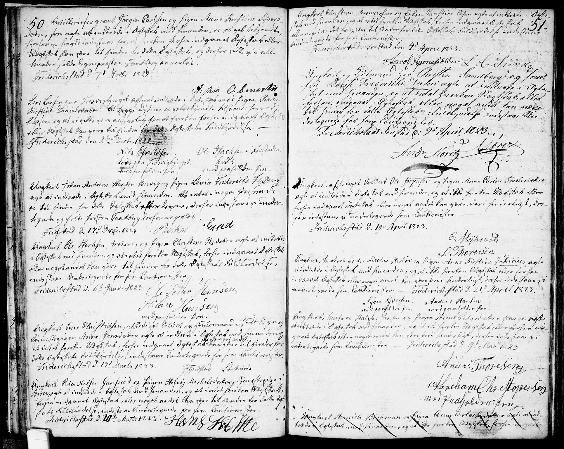 Glemmen prestekontor Kirkebøker, AV/SAO-A-10908/F/Fa/L0003: Parish register (official) no. 3, 1803-1815, p. 50-51