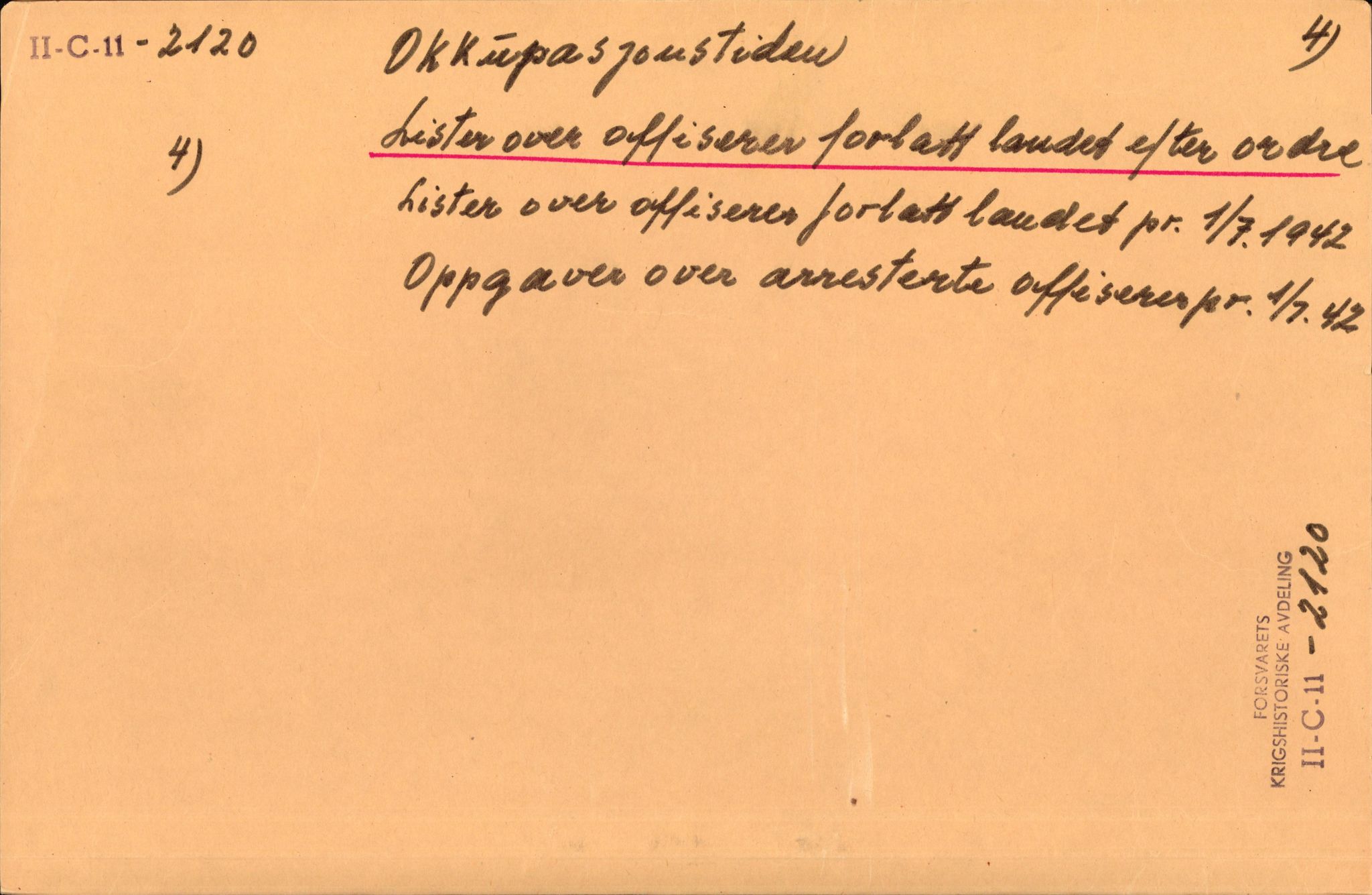 Forsvaret, Forsvarets krigshistoriske avdeling, RA/RAFA-2017/Y/Yf/L0206: II-C-11-2120  -  Kapitulasjonen 7. juni 1940.  Okkupasjonstiden., 1940-1945, p. 261