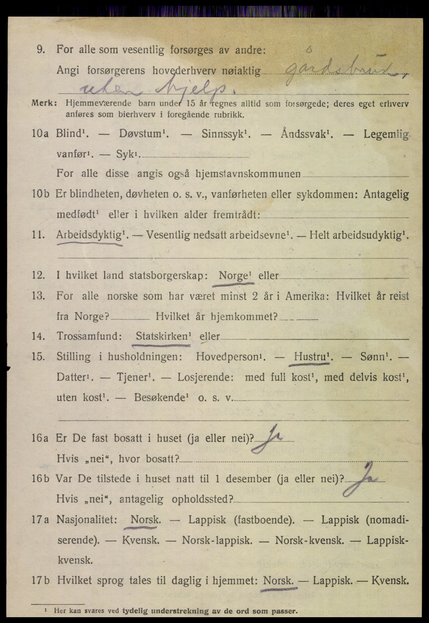 SAT, 1920 census for Leiranger, 1920, p. 464