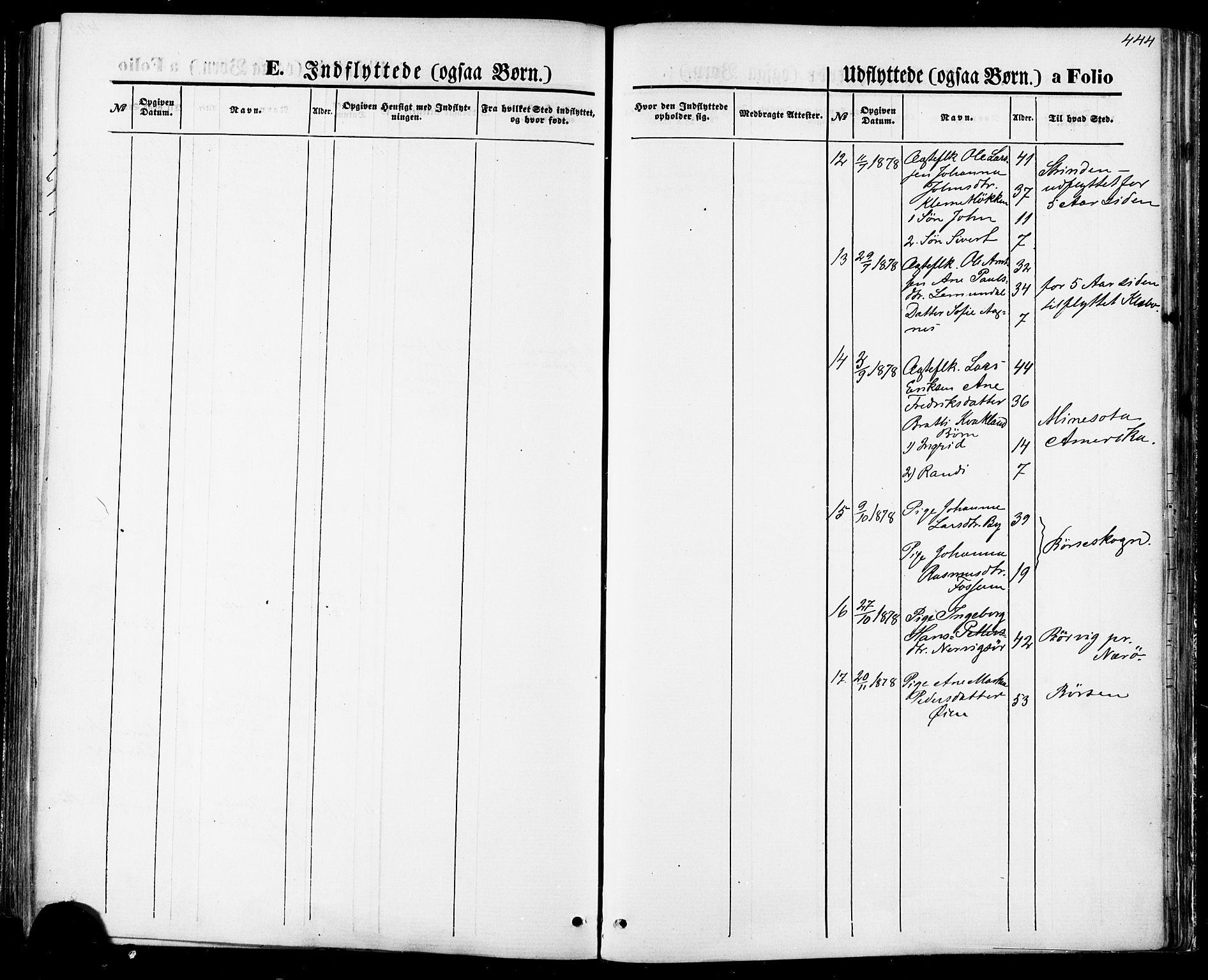Ministerialprotokoller, klokkerbøker og fødselsregistre - Sør-Trøndelag, SAT/A-1456/668/L0807: Parish register (official) no. 668A07, 1870-1880, p. 444
