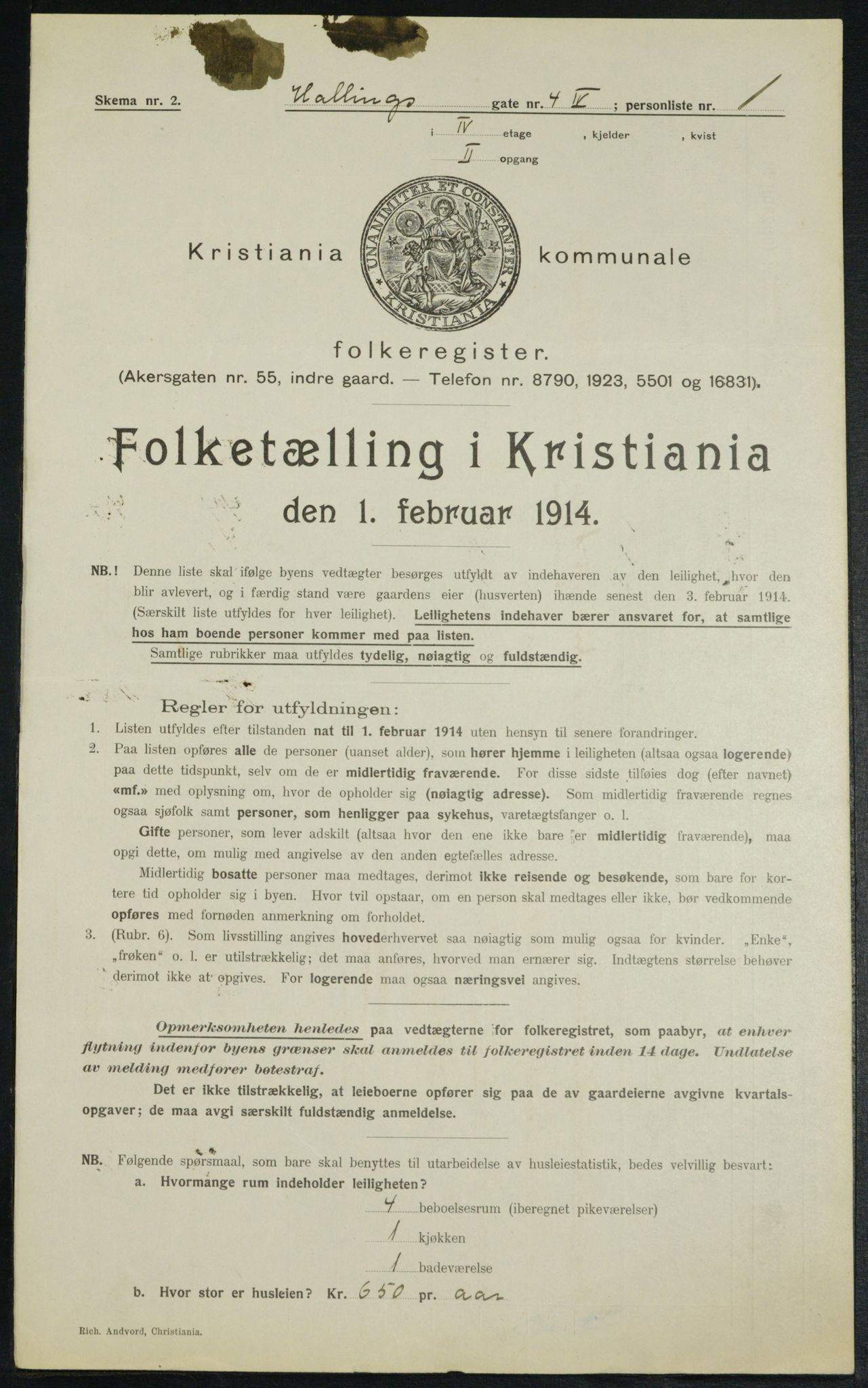 OBA, Municipal Census 1914 for Kristiania, 1914, p. 34217