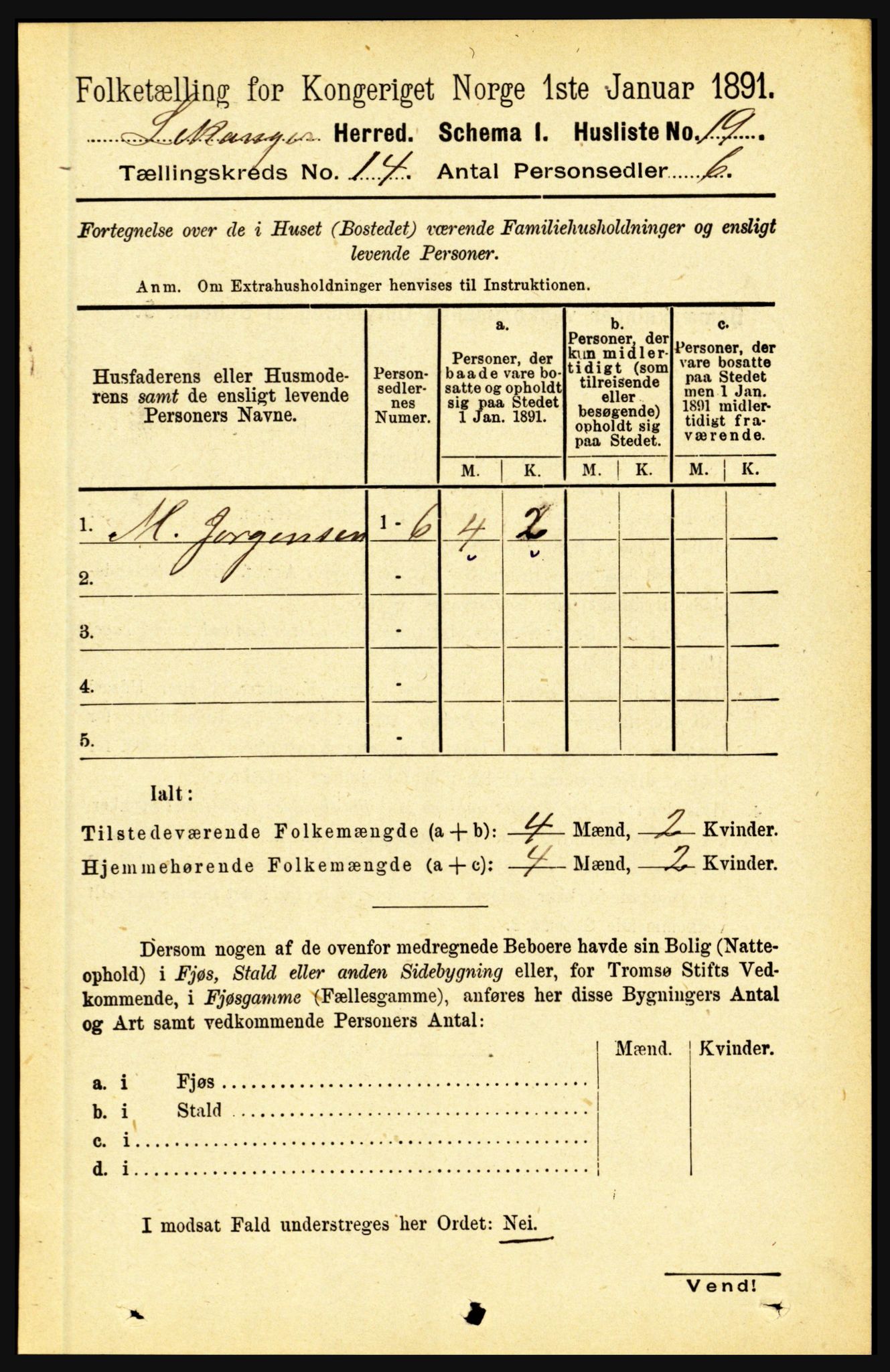 RA, 1891 census for 1419 Leikanger, 1891, p. 2710