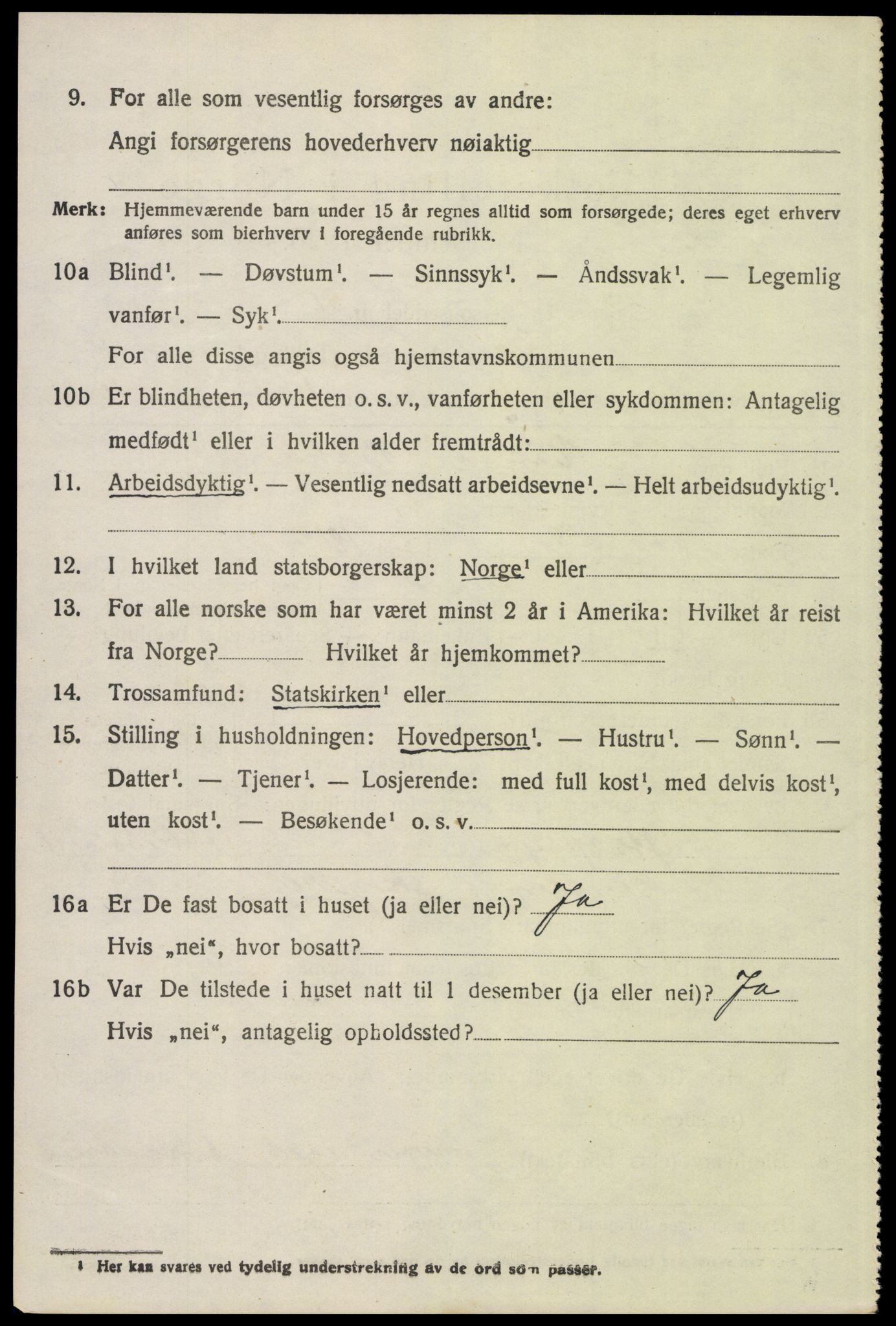 SAH, 1920 census for Trysil, 1920, p. 6664