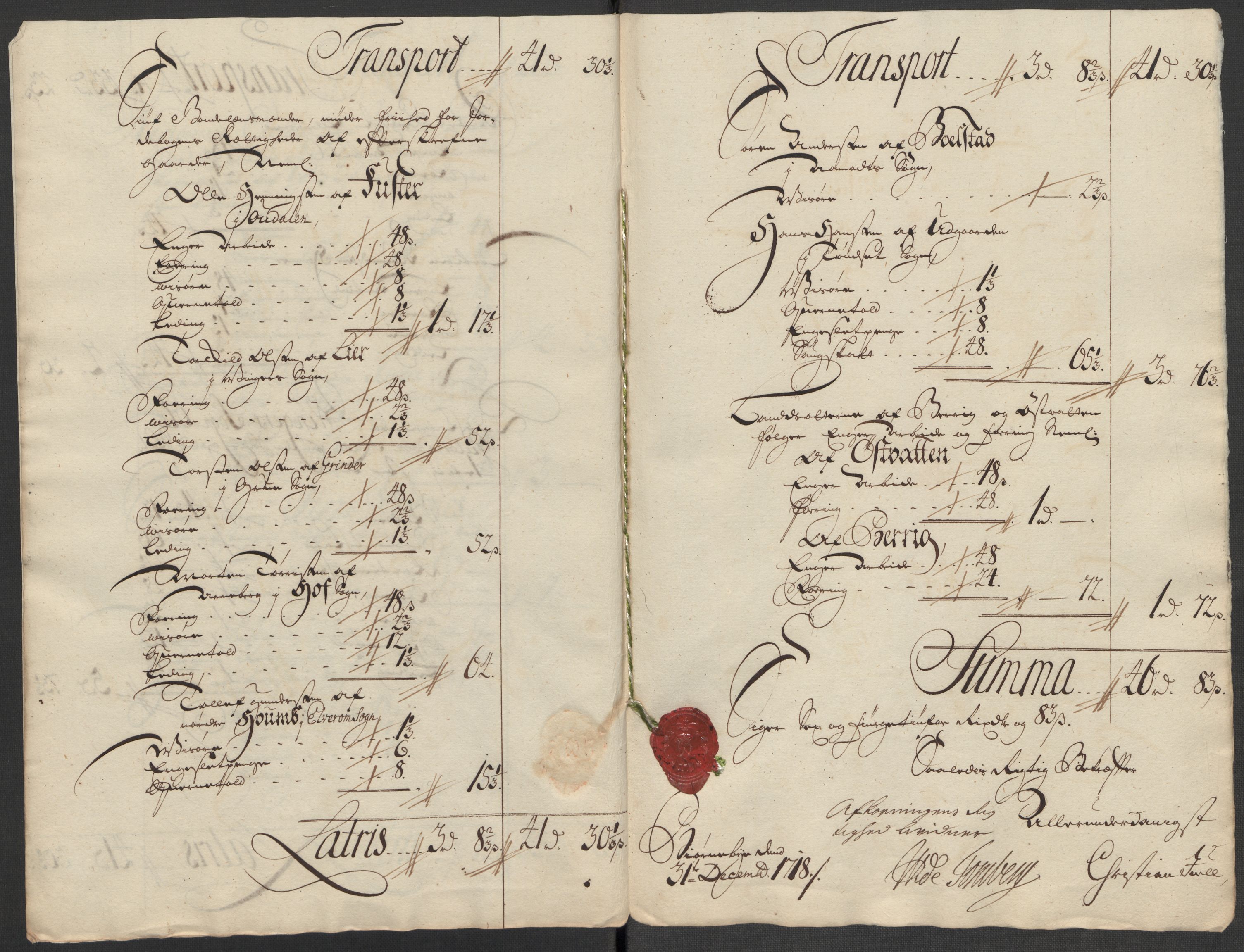 Rentekammeret inntil 1814, Reviderte regnskaper, Fogderegnskap, AV/RA-EA-4092/R13/L0857: Fogderegnskap Solør, Odal og Østerdal, 1718, p. 286