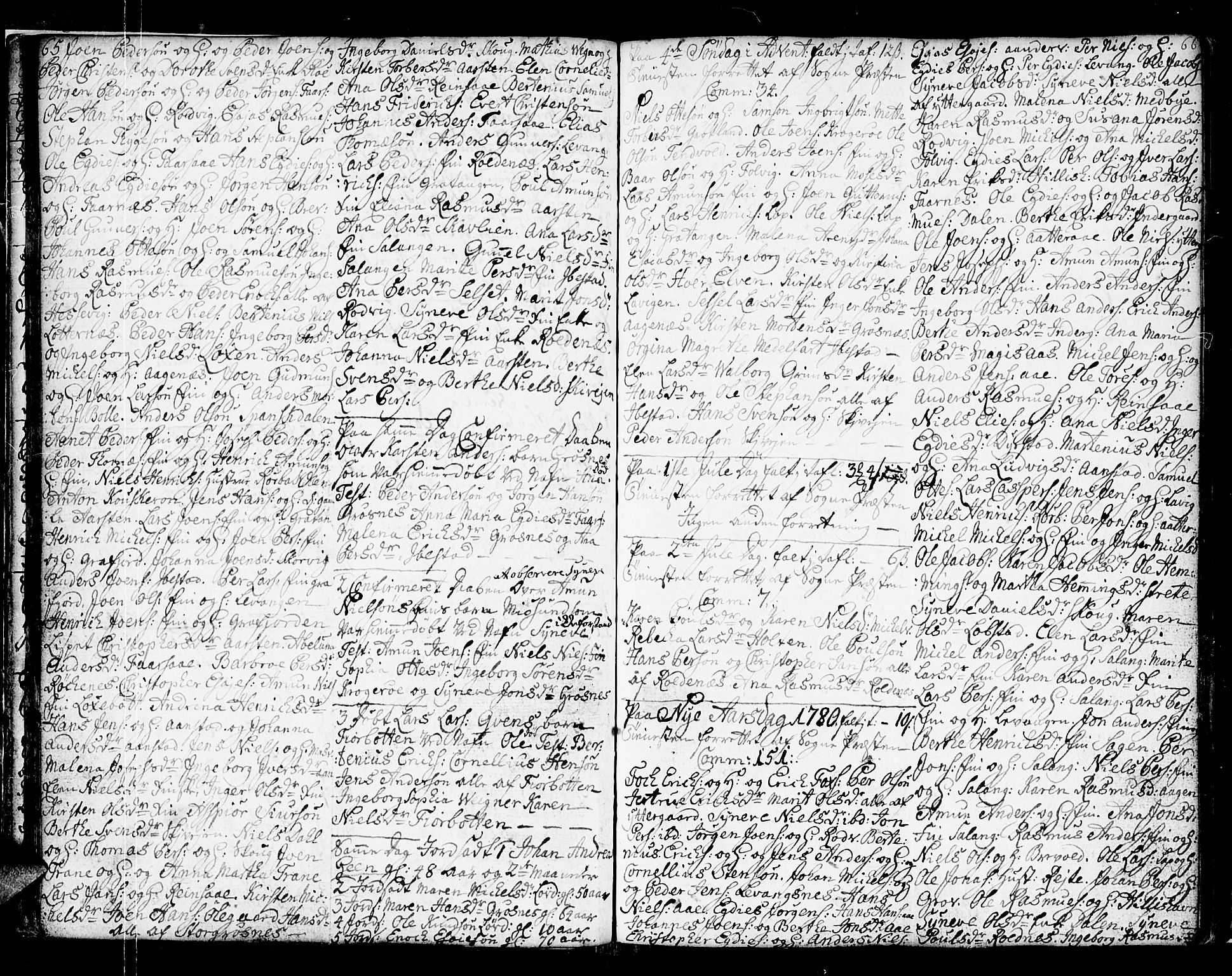 Ibestad sokneprestembete, SATØ/S-0077/H/Ha/Hab/L0001klokker: Parish register (copy) no. 1, 1776-1808, p. 65-66