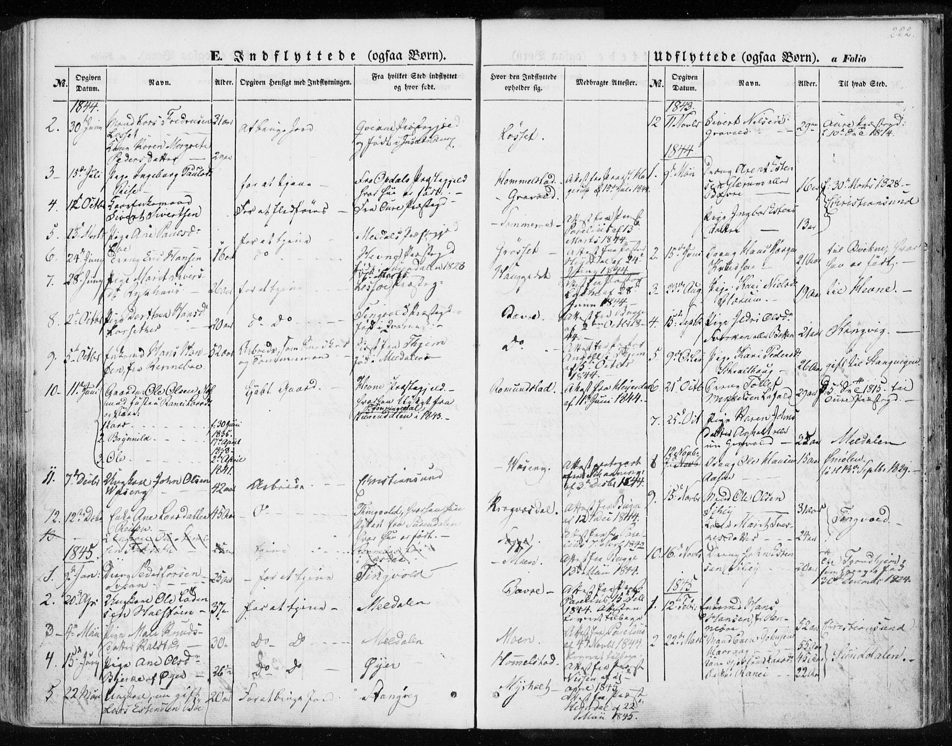 Ministerialprotokoller, klokkerbøker og fødselsregistre - Møre og Romsdal, SAT/A-1454/595/L1043: Parish register (official) no. 595A05, 1843-1851, p. 222