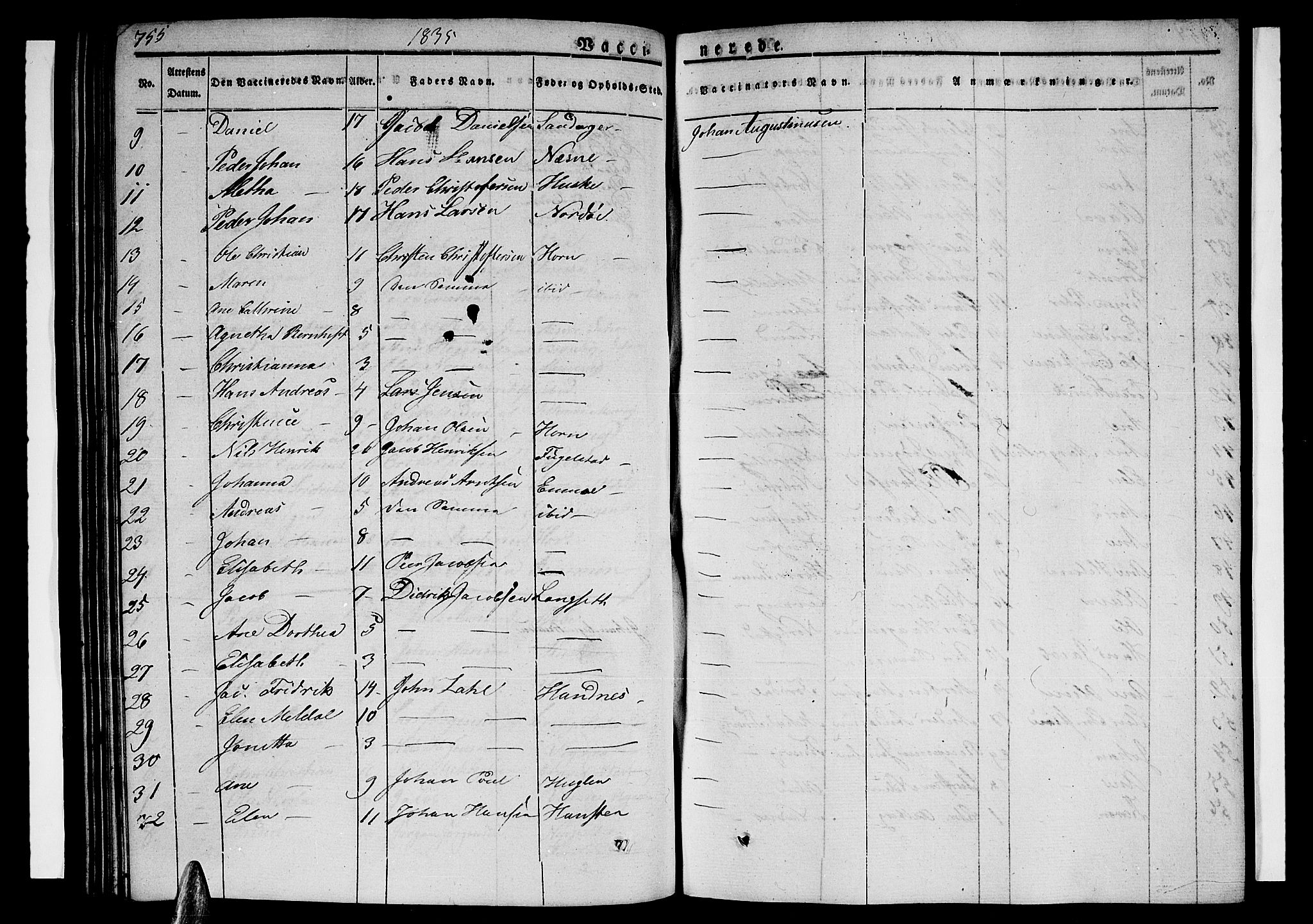 Ministerialprotokoller, klokkerbøker og fødselsregistre - Nordland, AV/SAT-A-1459/838/L0548: Parish register (official) no. 838A06, 1829-1839, p. 755-756