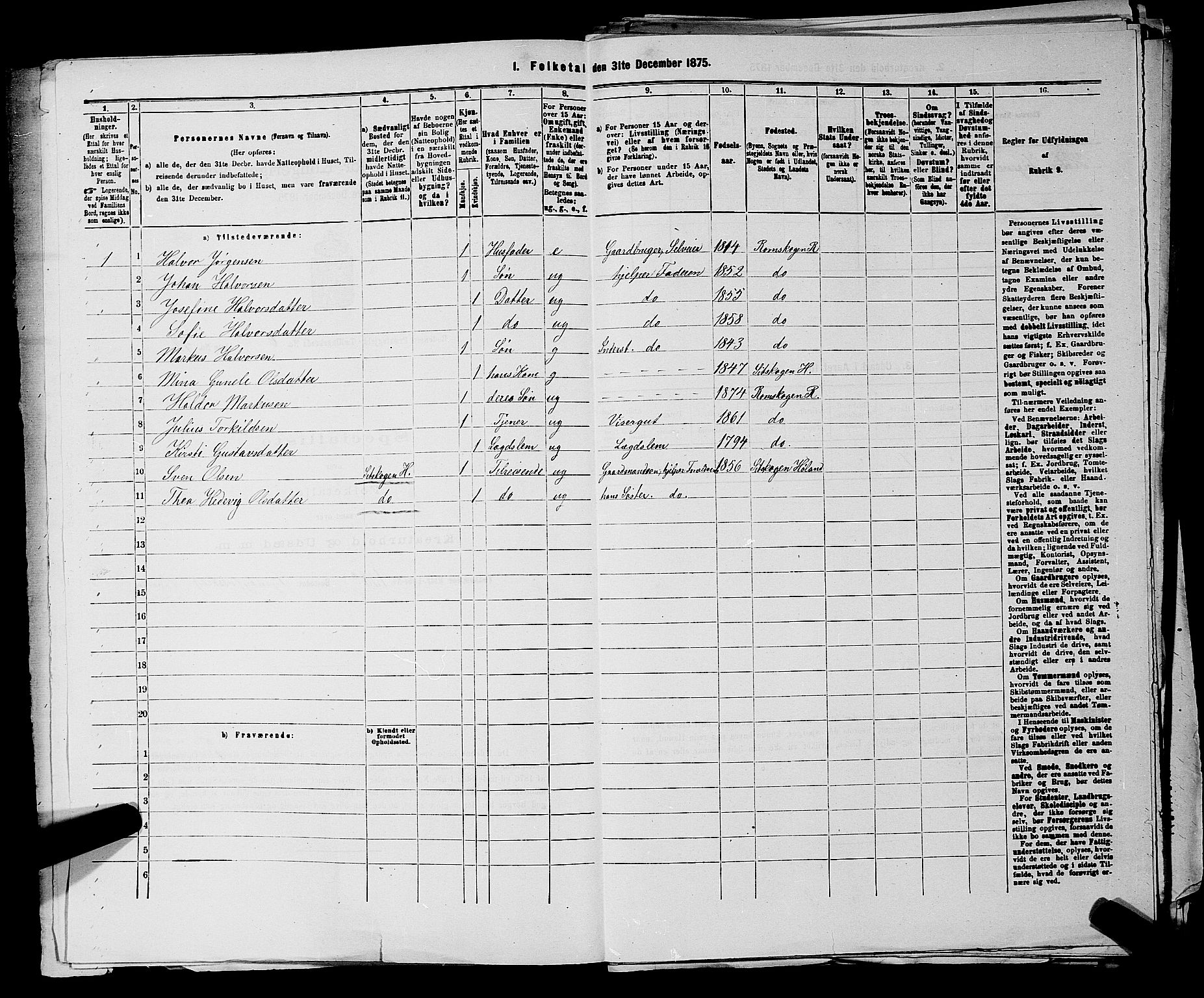 RA, 1875 census for 0120P Rødenes, 1875, p. 803