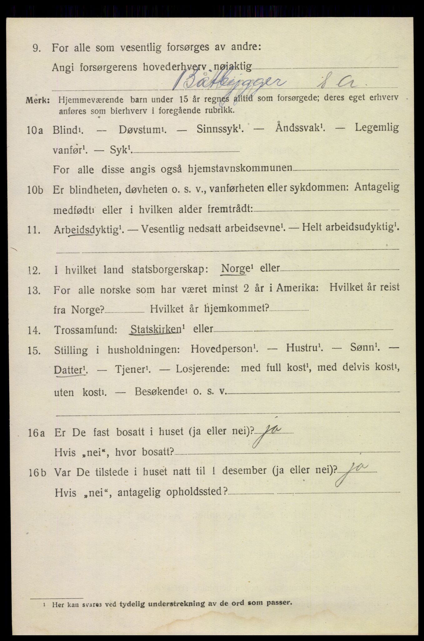 SAH, 1920 census for Gran, 1920, p. 9924