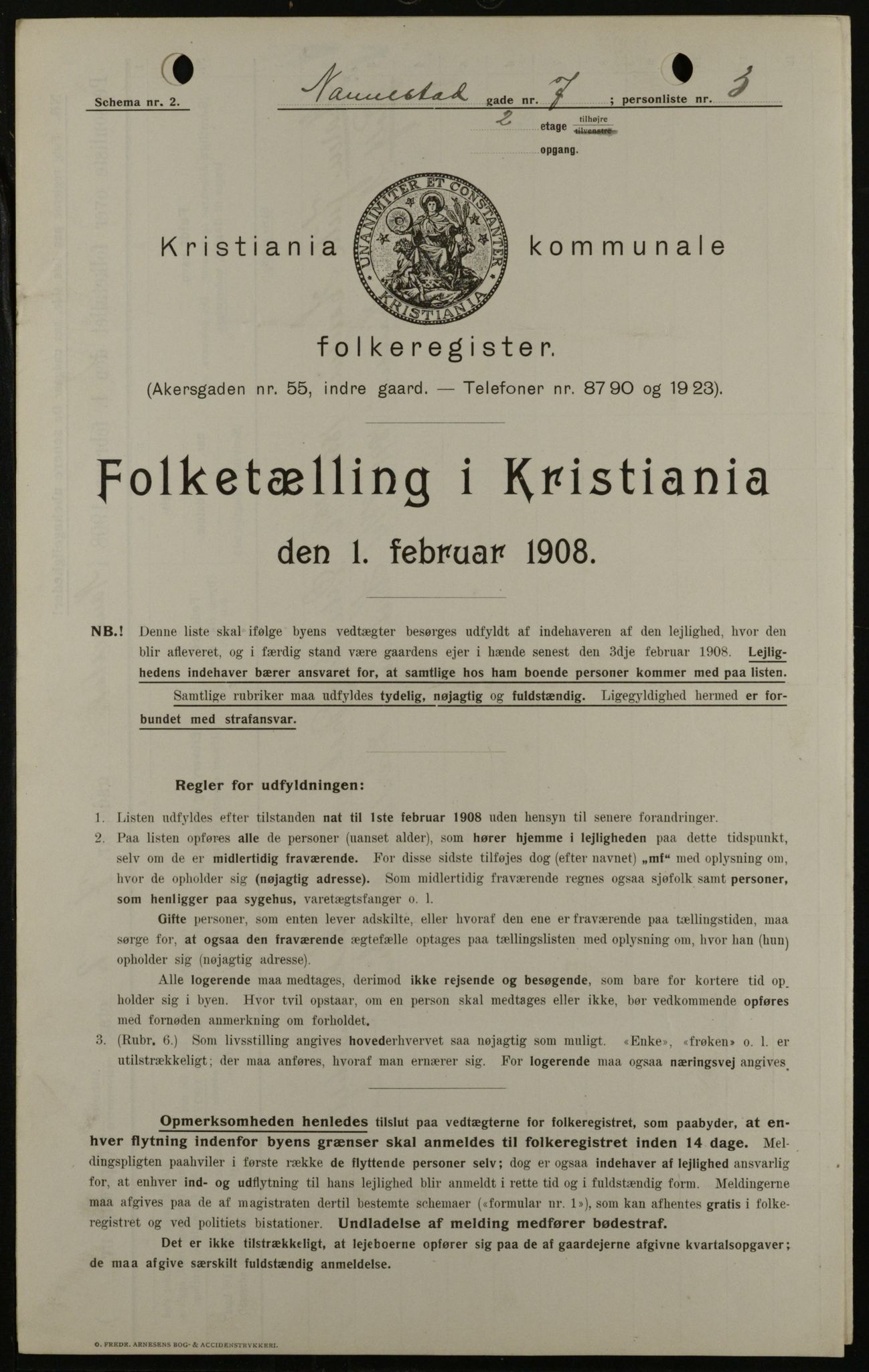 OBA, Municipal Census 1908 for Kristiania, 1908, p. 61969