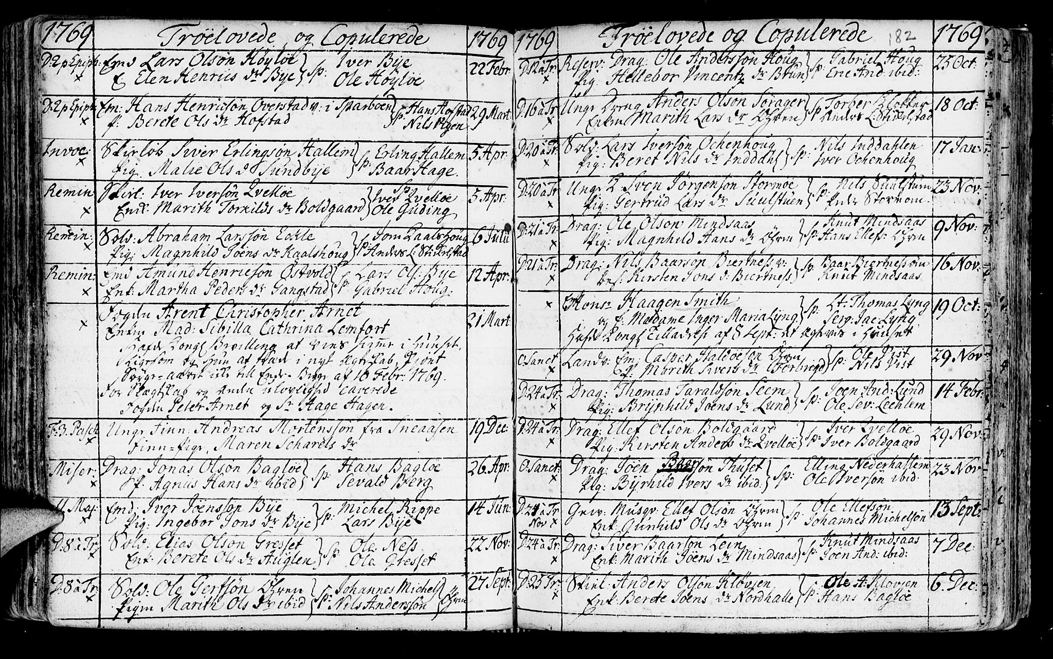 Ministerialprotokoller, klokkerbøker og fødselsregistre - Nord-Trøndelag, SAT/A-1458/723/L0231: Parish register (official) no. 723A02, 1748-1780, p. 182