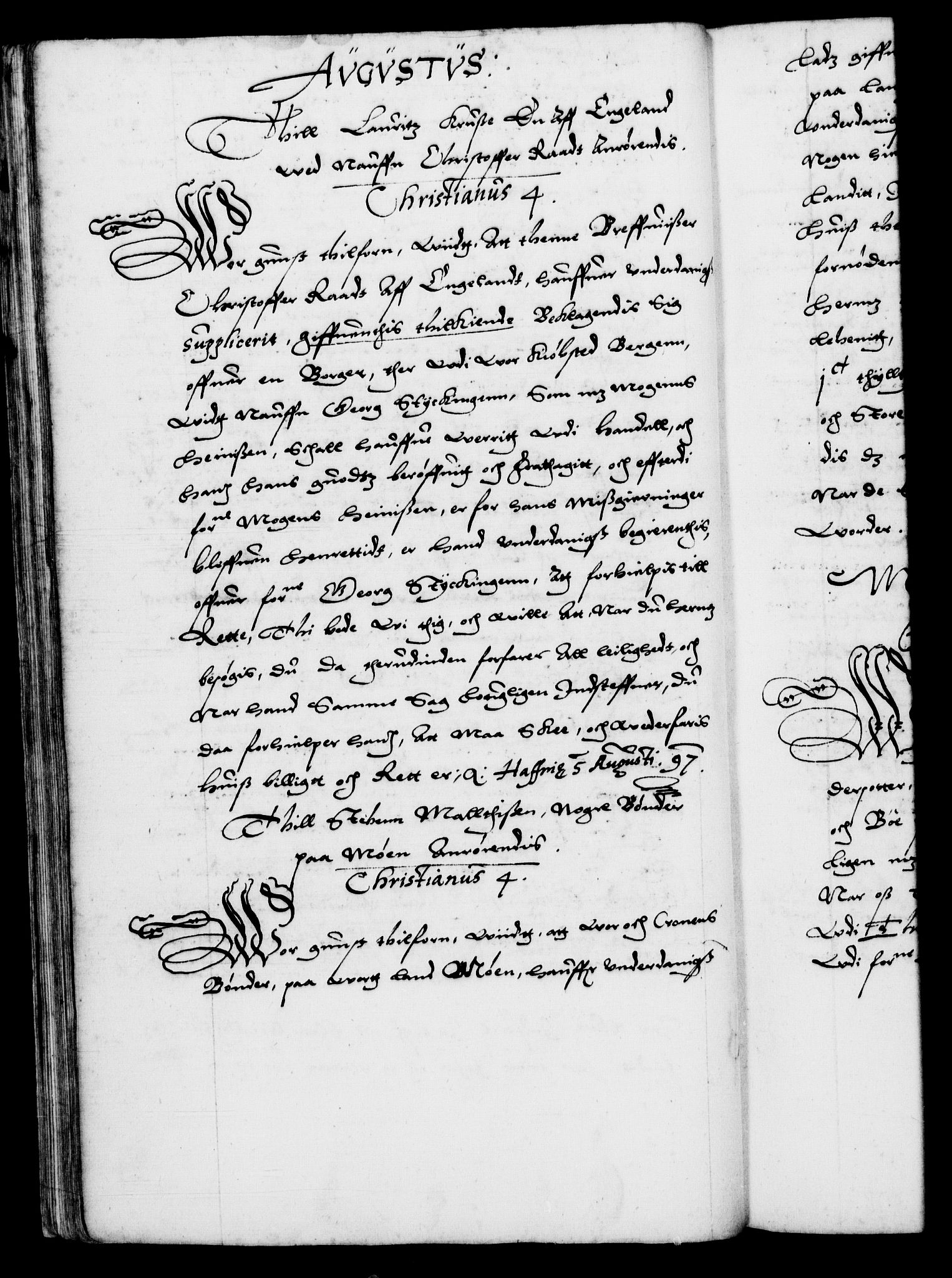 Danske Kanselli 1572-1799, RA/EA-3023/F/Fc/Fca/Fcab/L0003: Norske tegnelser (mikrofilm), 1596-1616, p. 33b