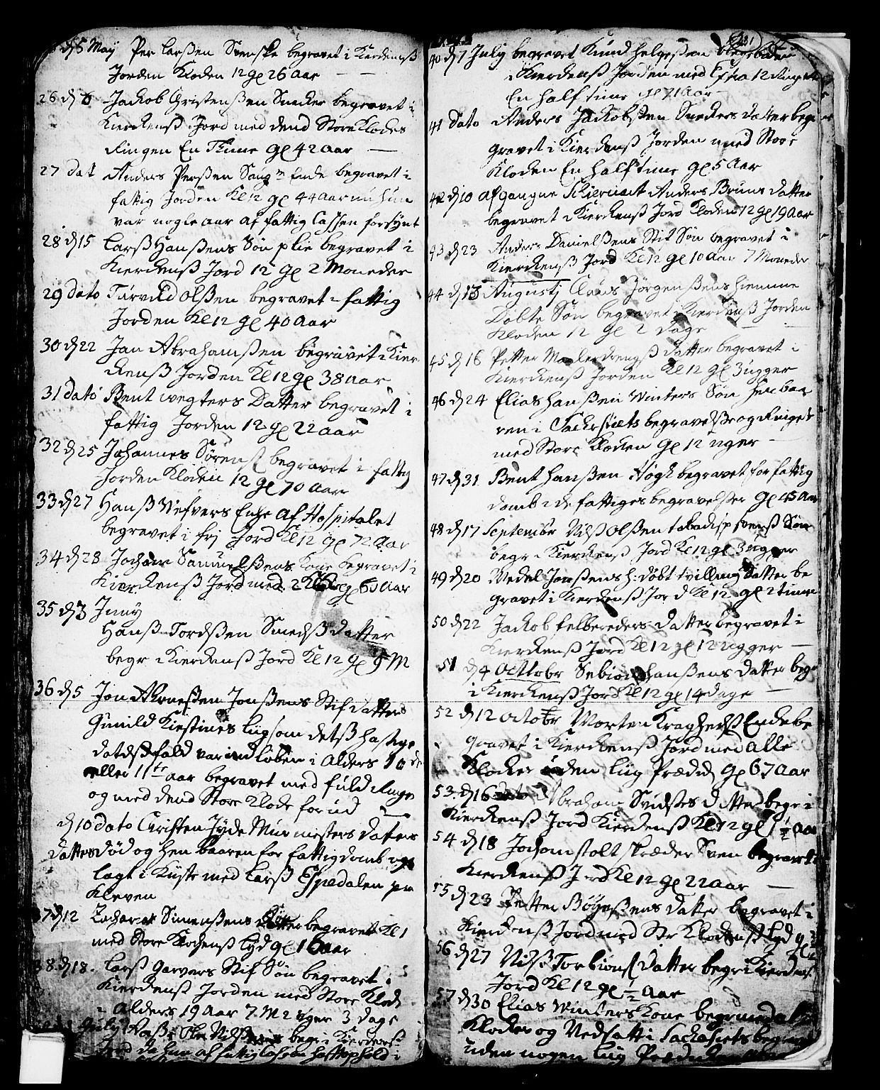 Skien kirkebøker, SAKO/A-302/F/Fa/L0002: Parish register (official) no. 2, 1716-1757, p. 231