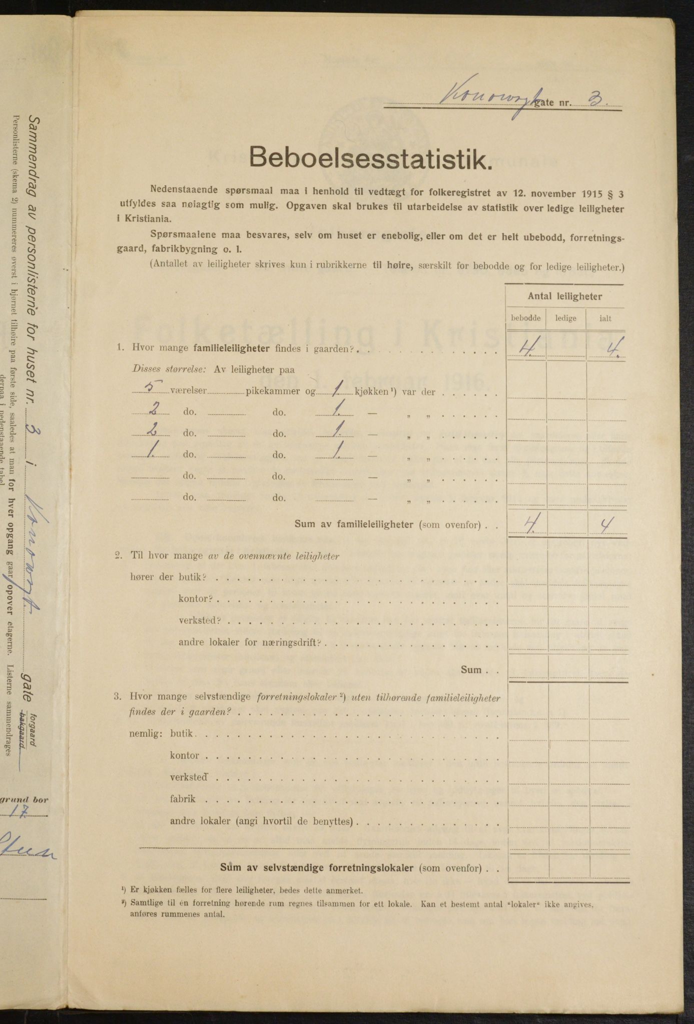 OBA, Municipal Census 1916 for Kristiania, 1916, p. 54137