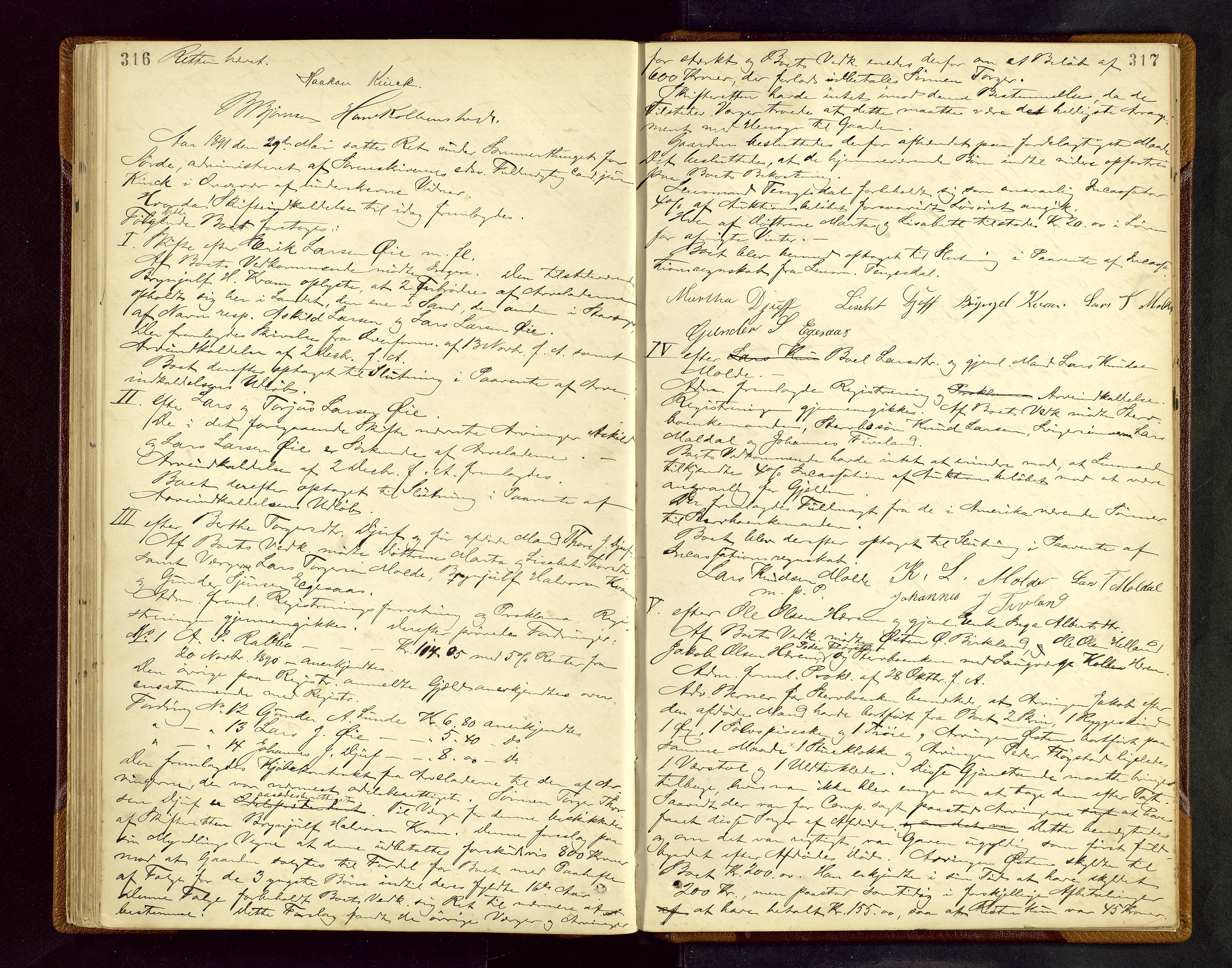 Ryfylke tingrett, AV/SAST-A-100055/001/IV/IVF/L0005: Skifteforhandlingsprotokoll A 5, 1885-1892, p. 316-317