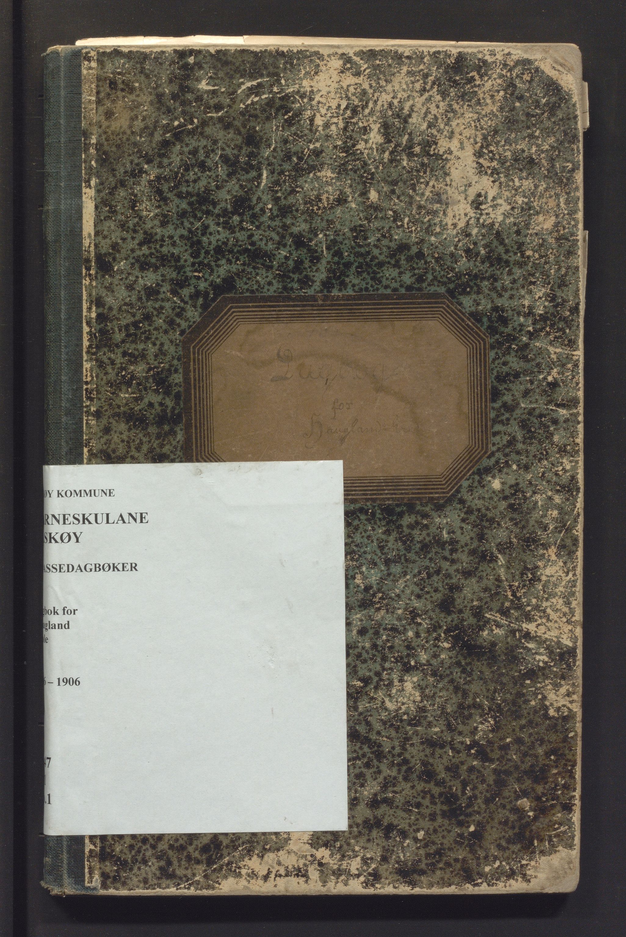 Askøy kommune. Barneskulane, IKAH/1247-231/G/Go/L0001: Dagbok for læreren i Haugland skole i Askøens prestegjæld, 1896-1906