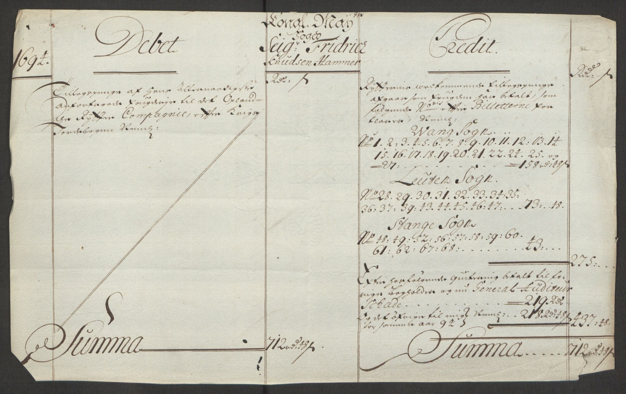 Rentekammeret inntil 1814, Reviderte regnskaper, Fogderegnskap, RA/EA-4092/R16/L1035: Fogderegnskap Hedmark, 1694, p. 128