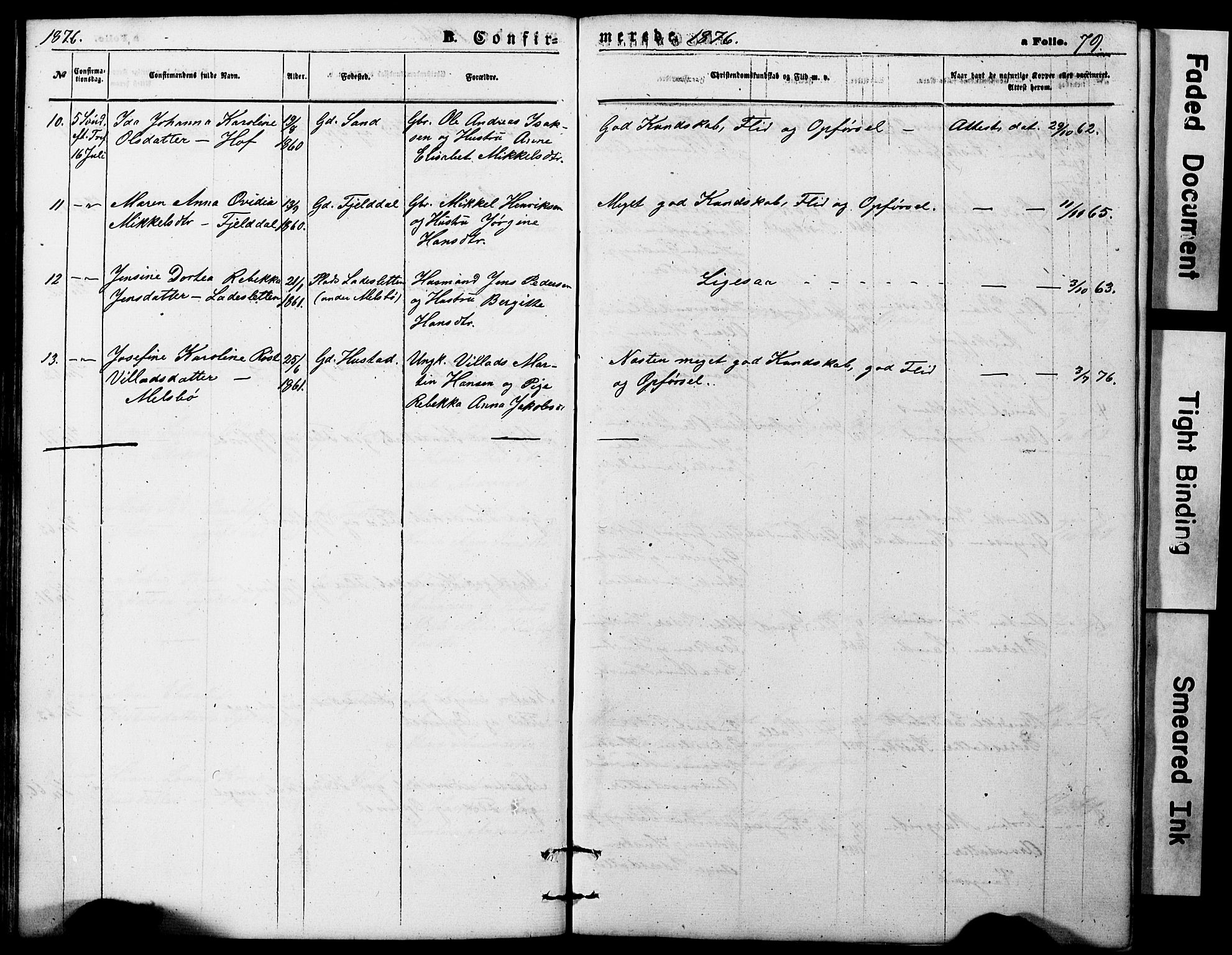 Ministerialprotokoller, klokkerbøker og fødselsregistre - Nordland, AV/SAT-A-1459/865/L0930: Parish register (copy) no. 865C02, 1866-1884, p. 79