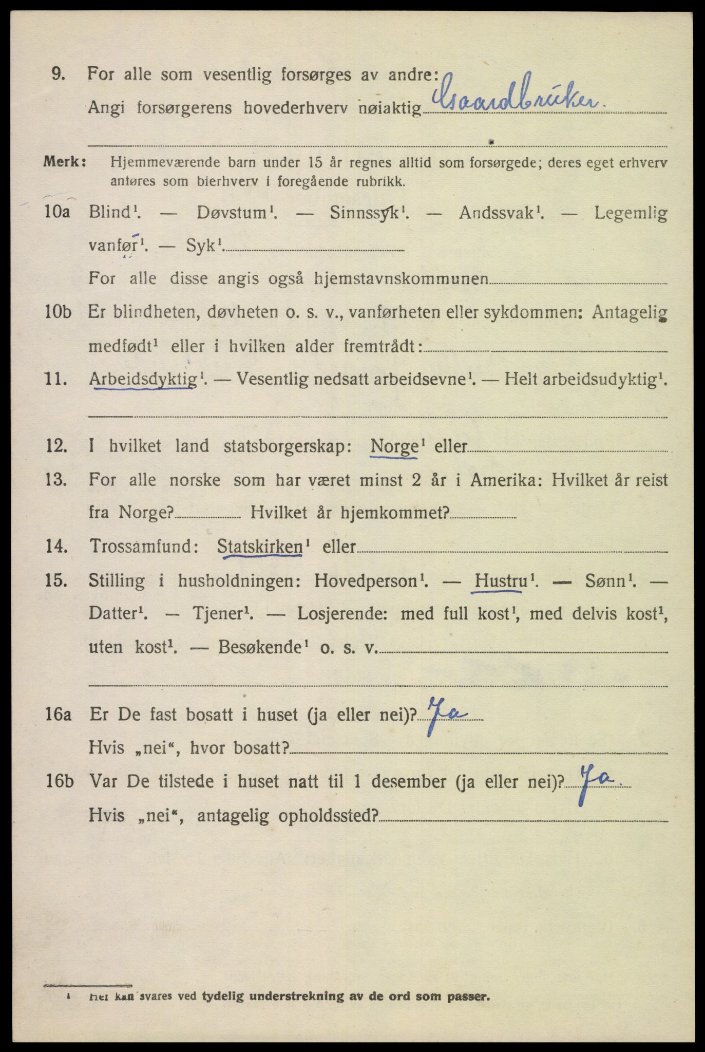 SAK, 1920 census for Bakke, 1920, p. 985