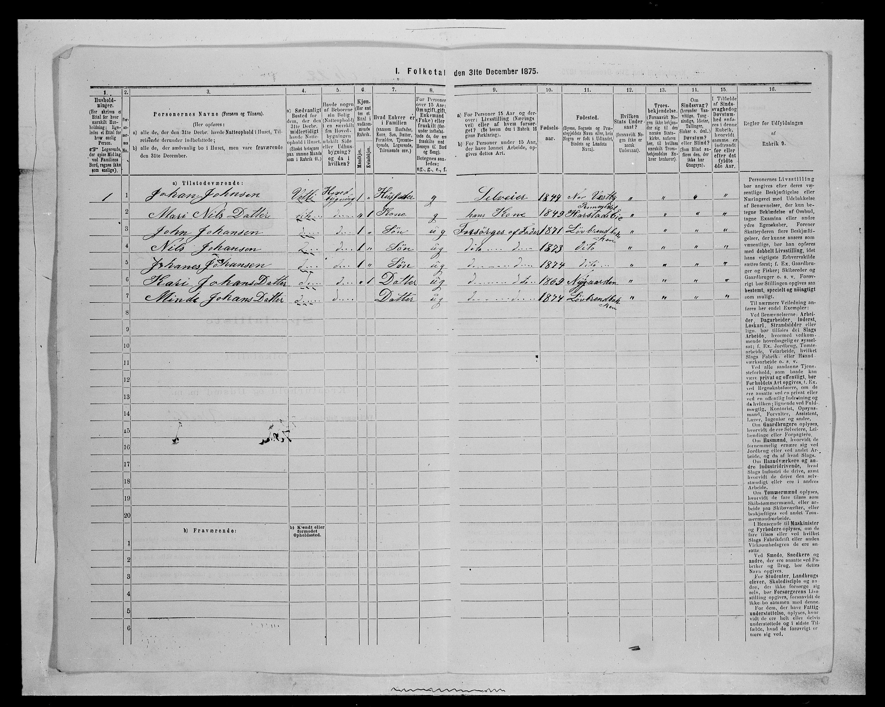 SAH, 1875 census for 0428P Trysil, 1875, p. 717