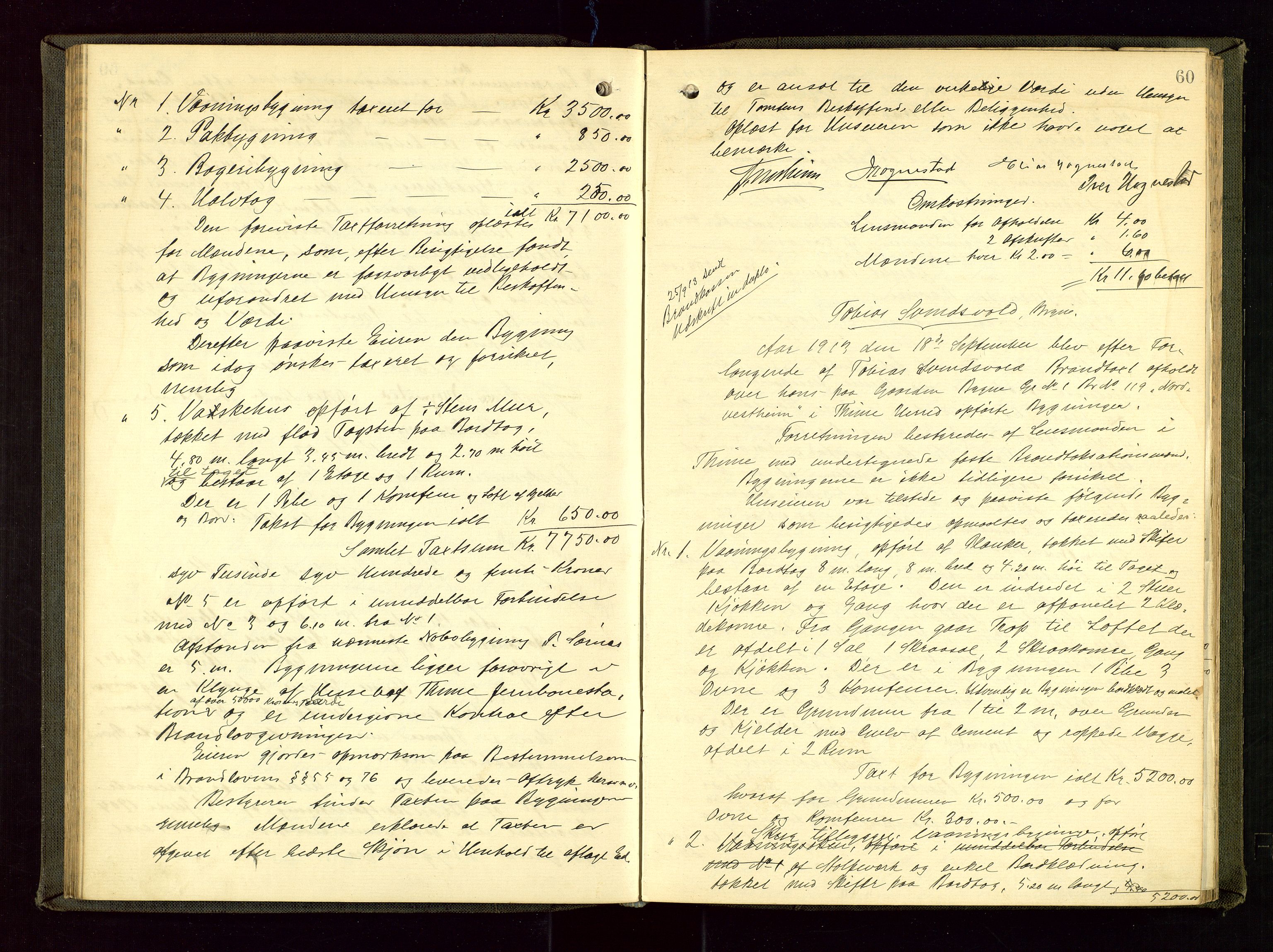 Time lensmannskontor, AV/SAST-A-100420/Goa/L0002: "Brandtakstprotokol", 1904-1920, p. 59b-60a