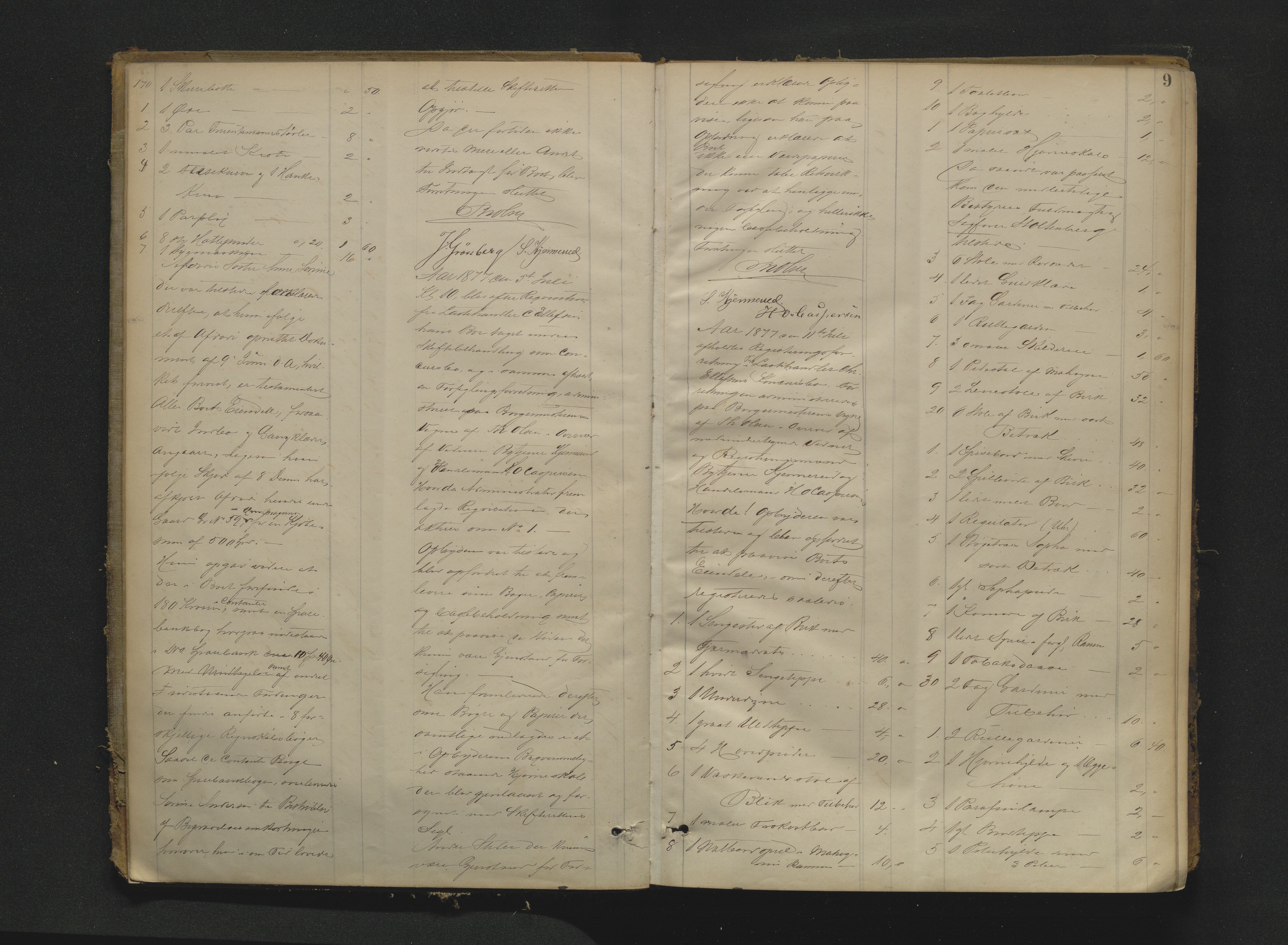 Drammen byfogd, AV/SAKO-A-222/H/Hb/Hbb/L0003: Registreringsprotokoll., 1877-1885, p. 9
