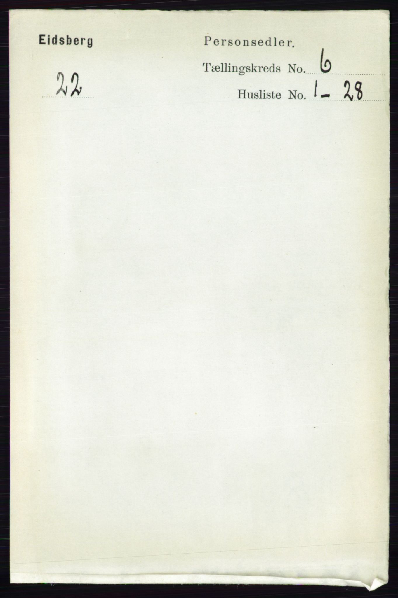 RA, 1891 census for 0125 Eidsberg, 1891, p. 3574