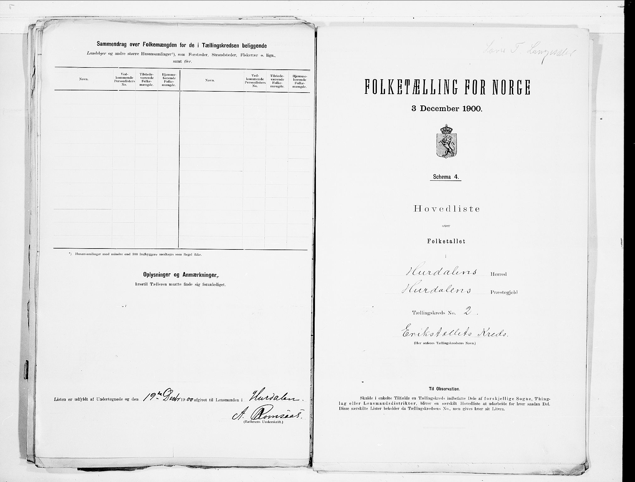 SAO, 1900 census for Hurdal, 1900, p. 8