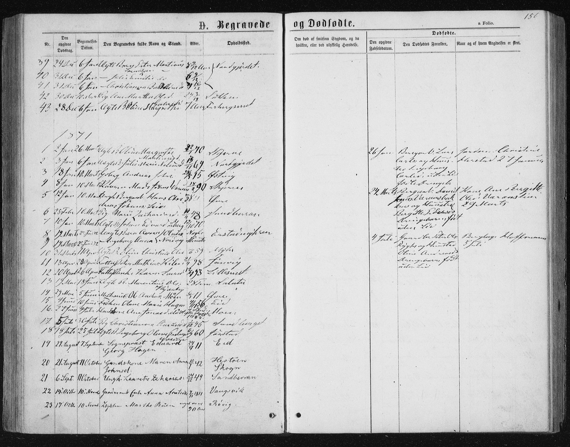 Ministerialprotokoller, klokkerbøker og fødselsregistre - Nord-Trøndelag, SAT/A-1458/722/L0219: Parish register (official) no. 722A06, 1868-1880, p. 156