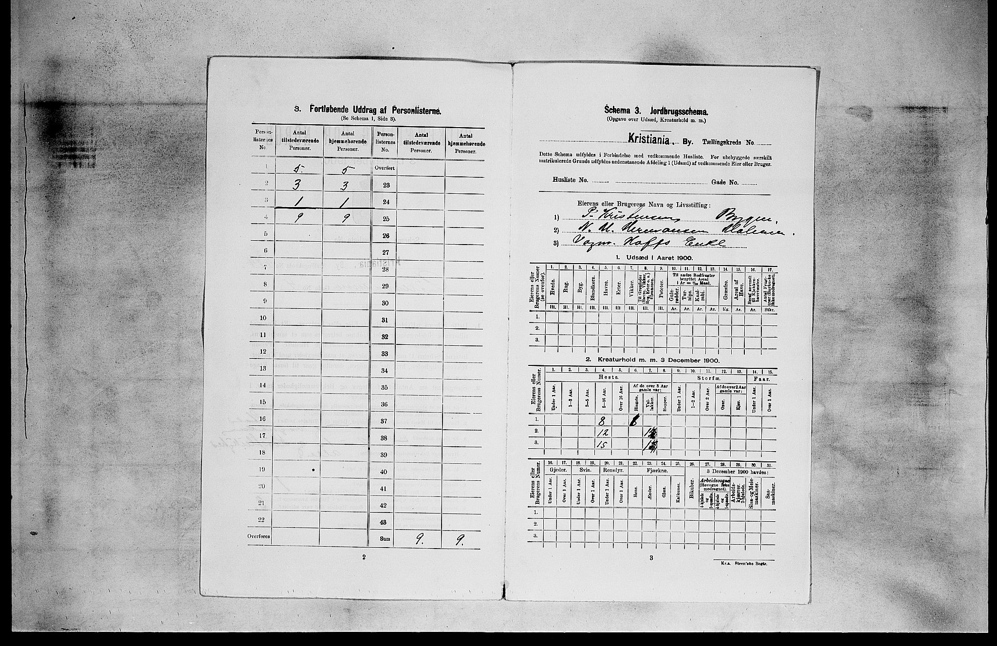 SAO, 1900 census for Kristiania, 1900, p. 4478