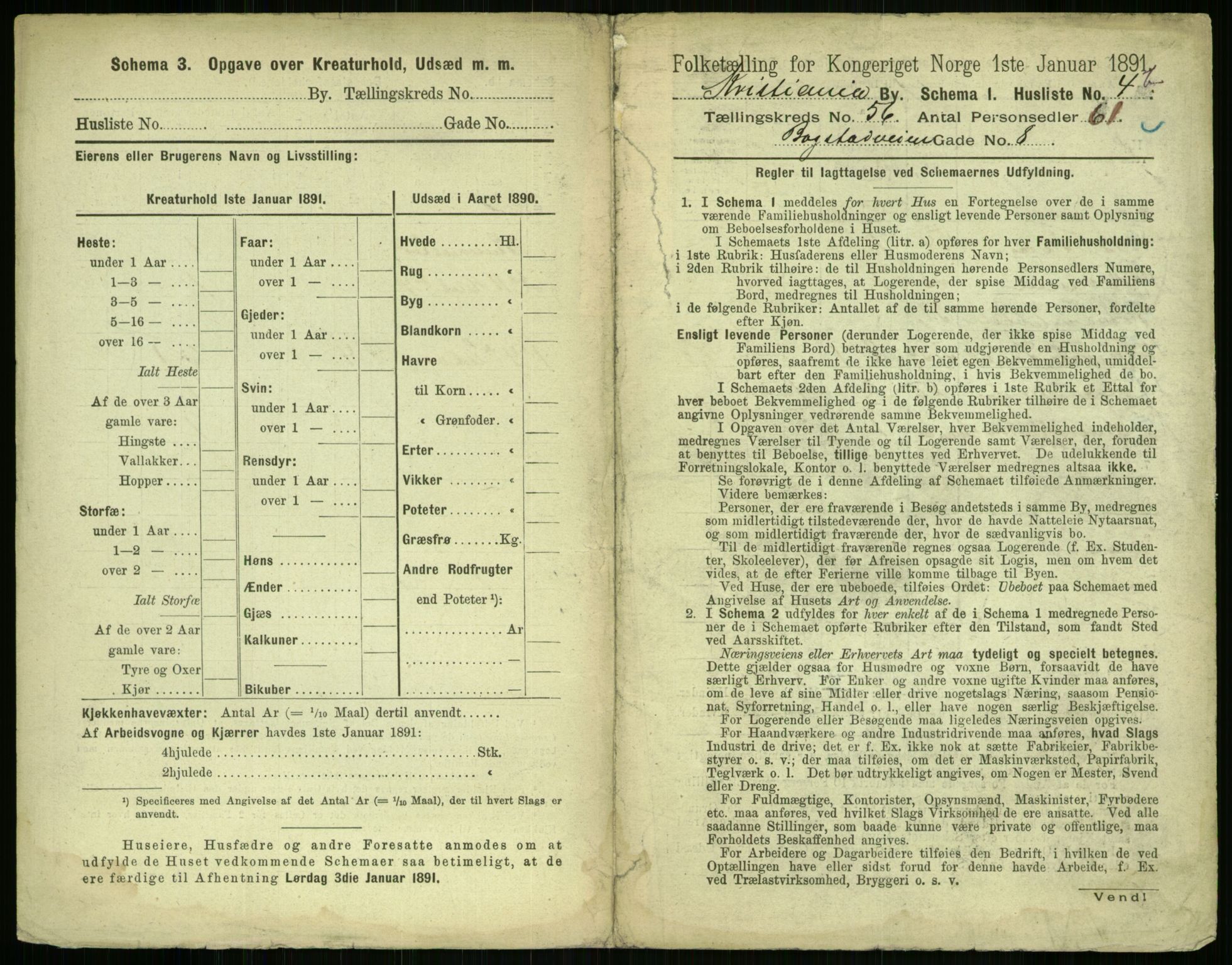 RA, 1891 census for 0301 Kristiania, 1891, p. 30200