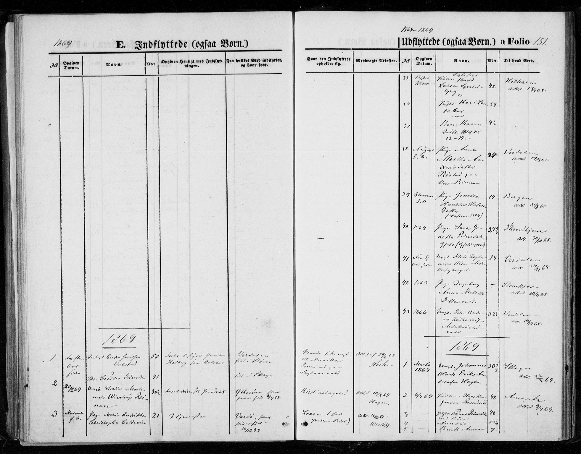 Ministerialprotokoller, klokkerbøker og fødselsregistre - Nord-Trøndelag, AV/SAT-A-1458/721/L0206: Parish register (official) no. 721A01, 1864-1874, p. 151