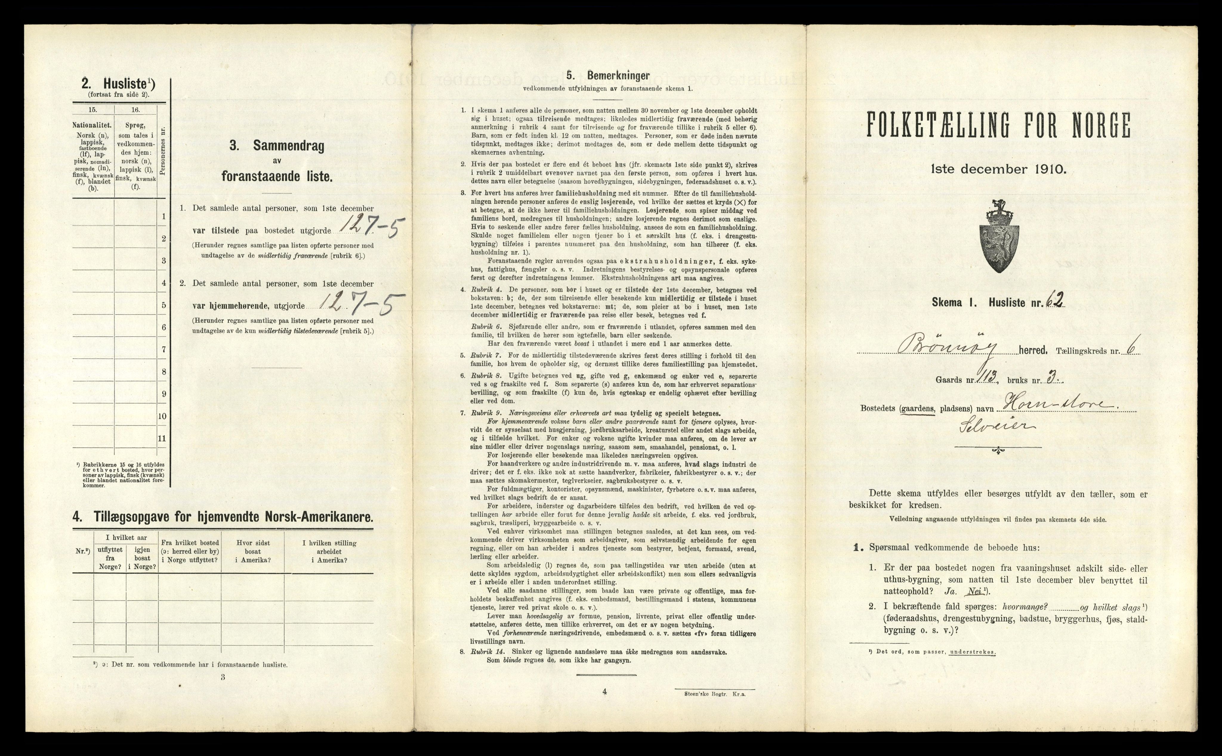 RA, 1910 census for Brønnøy, 1910, p. 597