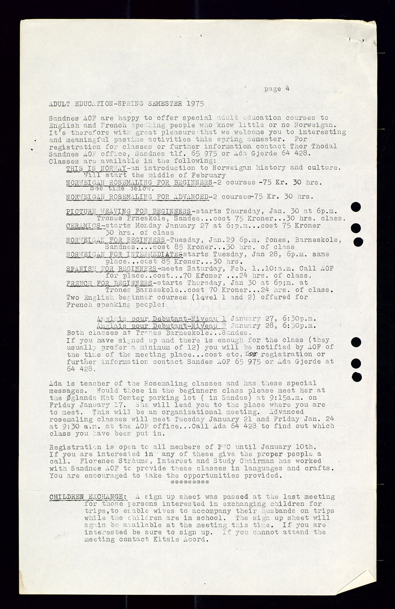 PA 1547 - Petroleum Wives Club, AV/SAST-A-101974/X/Xa/L0001: Newsletters (1971-1978)/radiointervjuer på kasett (1989-1992), 1970-1978