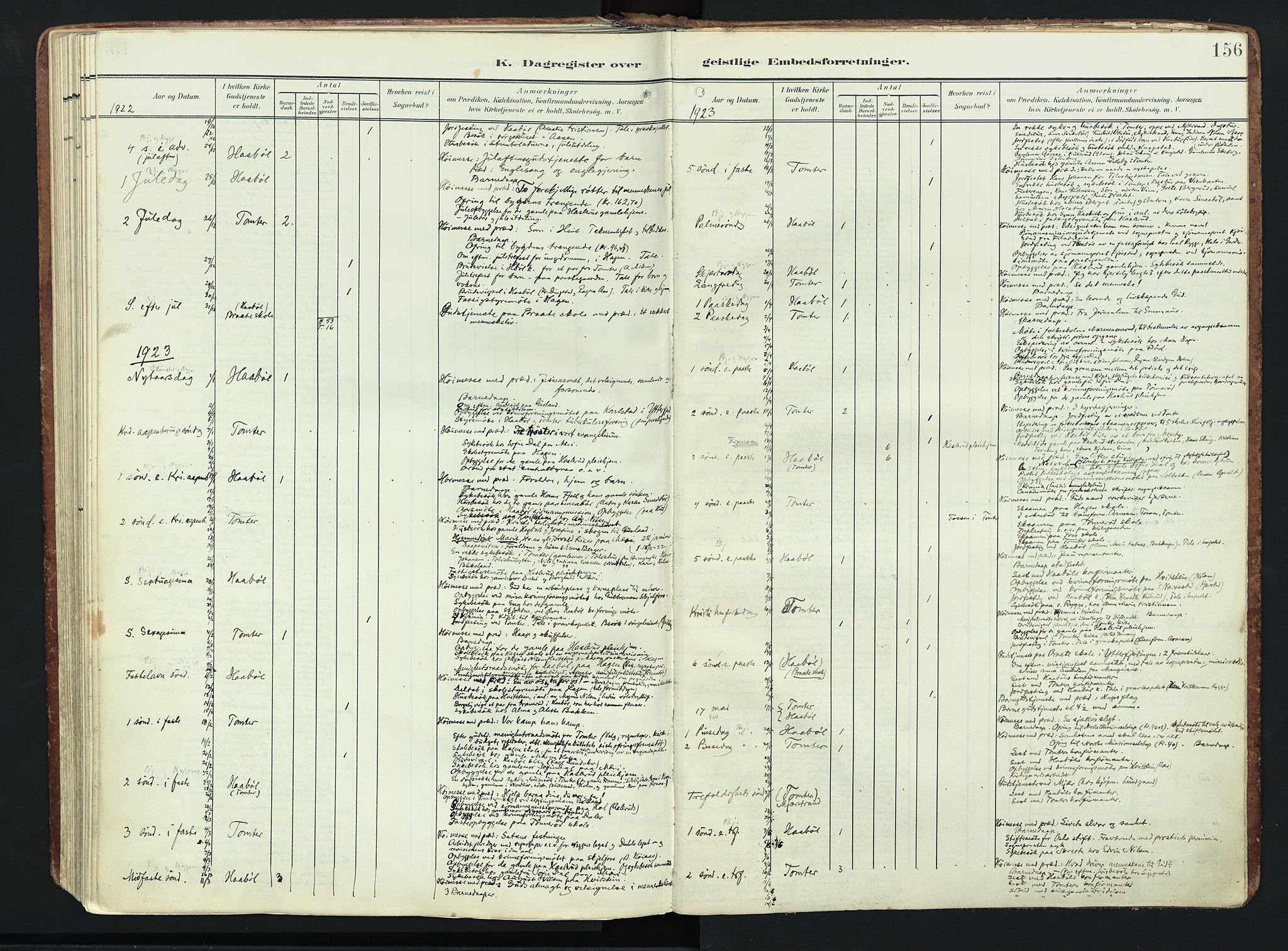 Hobøl prestekontor Kirkebøker, SAO/A-2002/F/Fa/L0006: Parish register (official) no. I 6, 1905-1927, p. 156