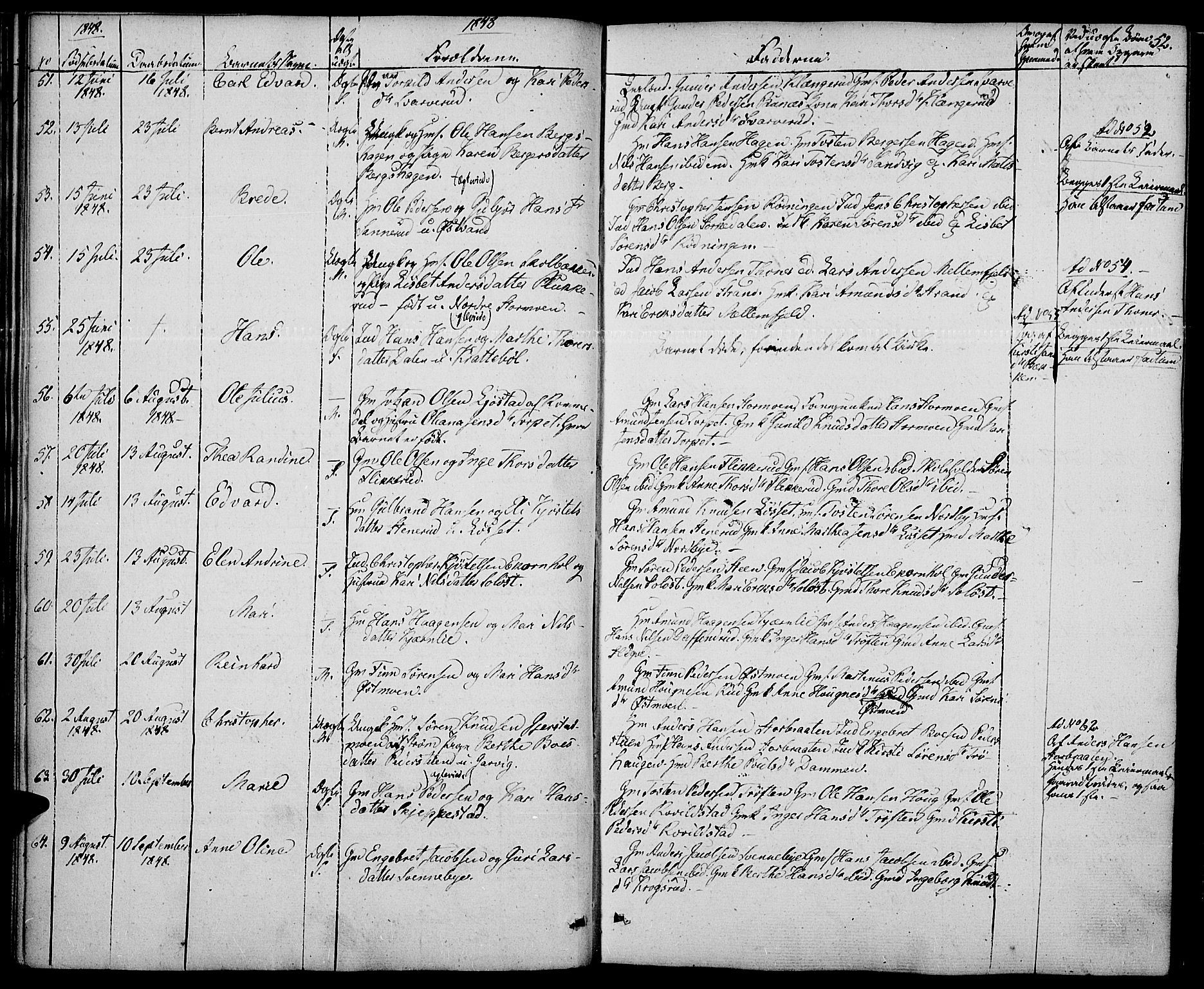Nord-Odal prestekontor, SAH/PREST-032/H/Ha/Haa/L0002: Parish register (official) no. 2, 1839-1850, p. 52